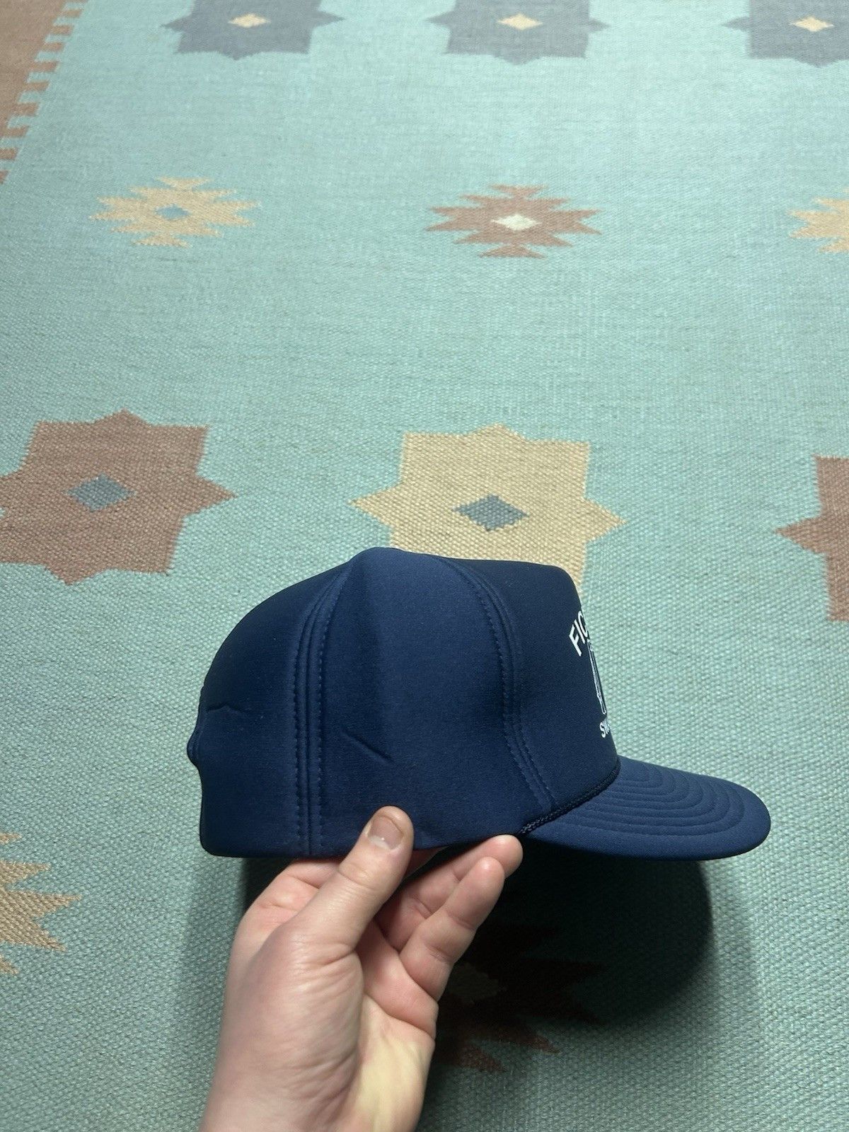 Vintage Vtg snapback hat Fick Excavating Michigan construction navy Size ONE SIZE - 8 Thumbnail