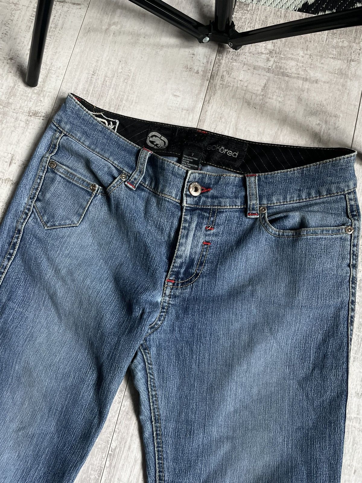 Ecko Unltd. Vintage 00’s Ecko Unltd Flare Y2K Denim Jeans Distressed Size 28" / US 6 / IT 42 - 8 Thumbnail