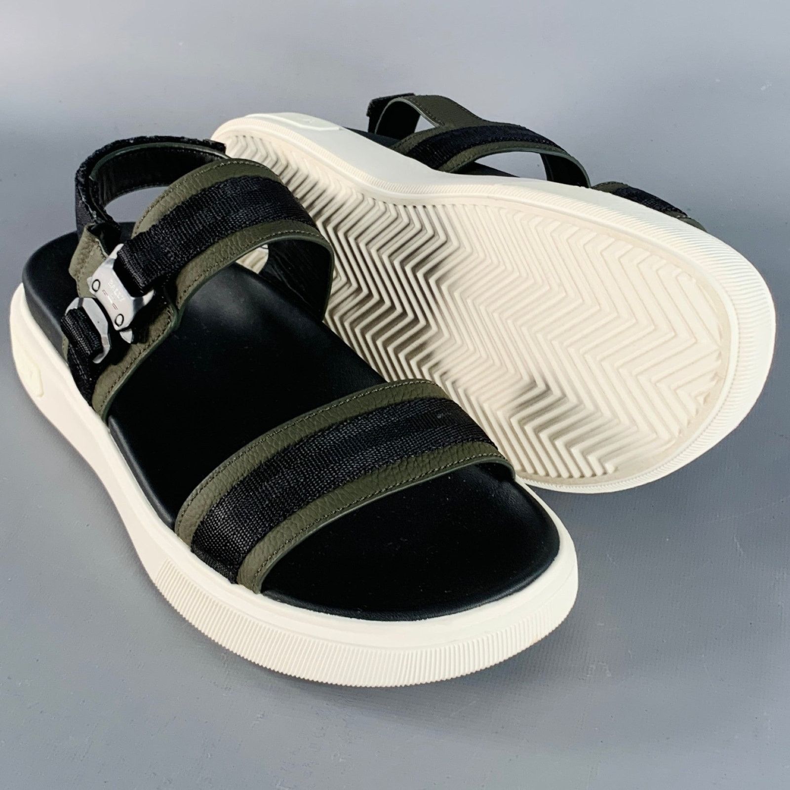 Bally BALLY Jere Black Charcoal Nylon Rubber Sole Buckle Sandals Size US 7 / EU 40 - 5 Thumbnail