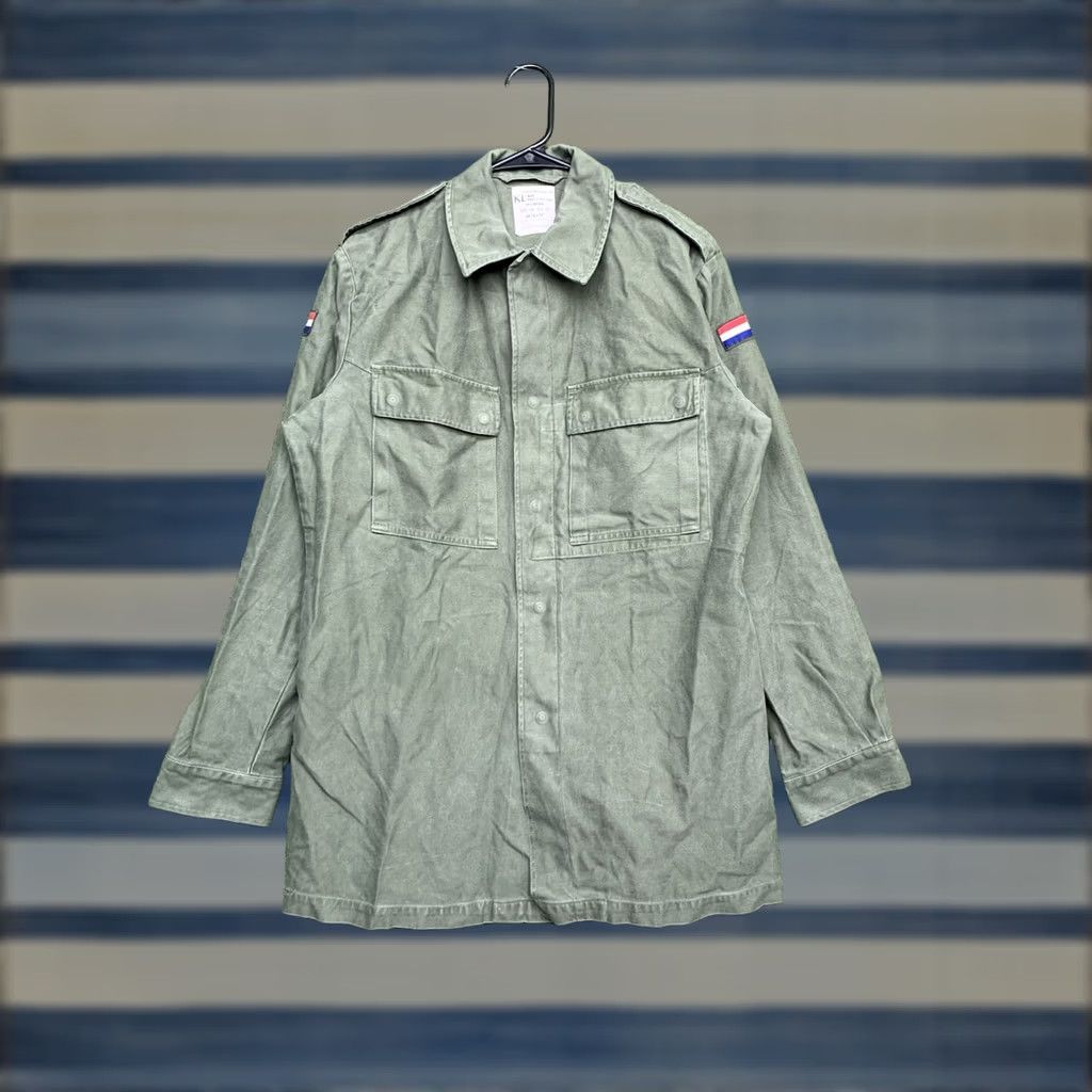 Vintage VINTAGE Rotkopf Netherlands Army Shirt Mens Large 104 Green Flag Canvas Jacket/Military Style Size US L / EU 52-54 / 3 - 1 Thumbnail