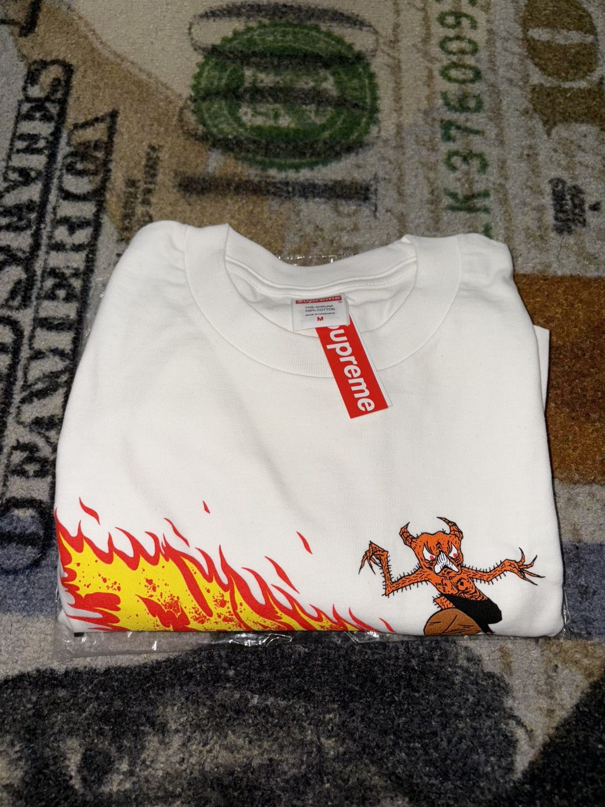Supreme × Thrasher Supreme Thrasher Back Tail Tee White Size US M / EU 48-50 / 2 - 2 Thumbnail