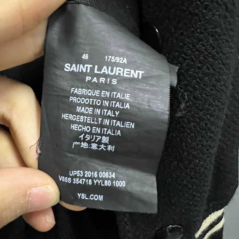Saint Laurent Paris Saint Laurent Paris Black and white mixed leather Teddy jac Size US S / EU 44-46 / 1 - 3 Thumbnail