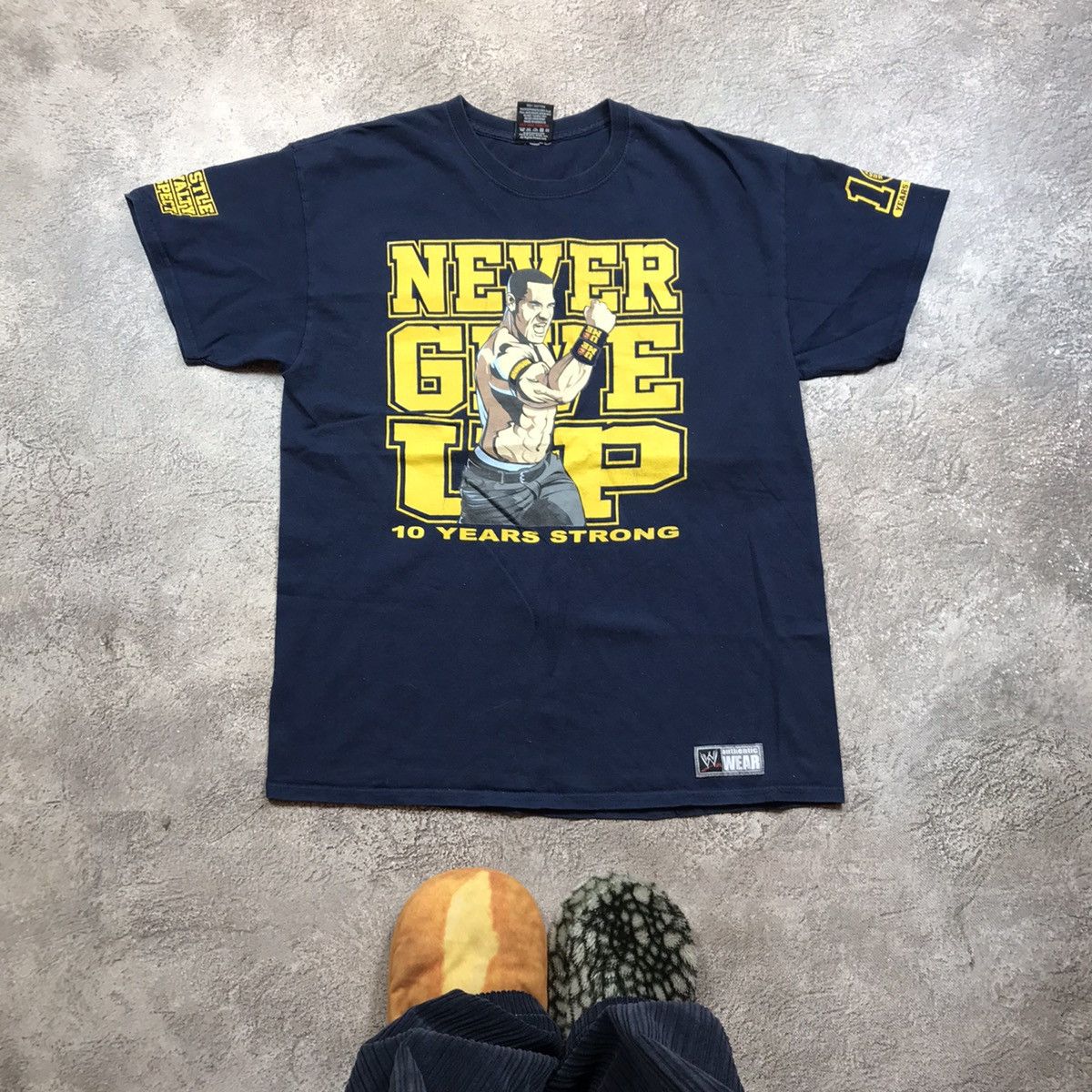 Vintage Vintage Y2K WWE John Cena Graphic Tee Streetwear Navy Slim L Size US L / EU 52-54 / 3 - 1 Thumbnail