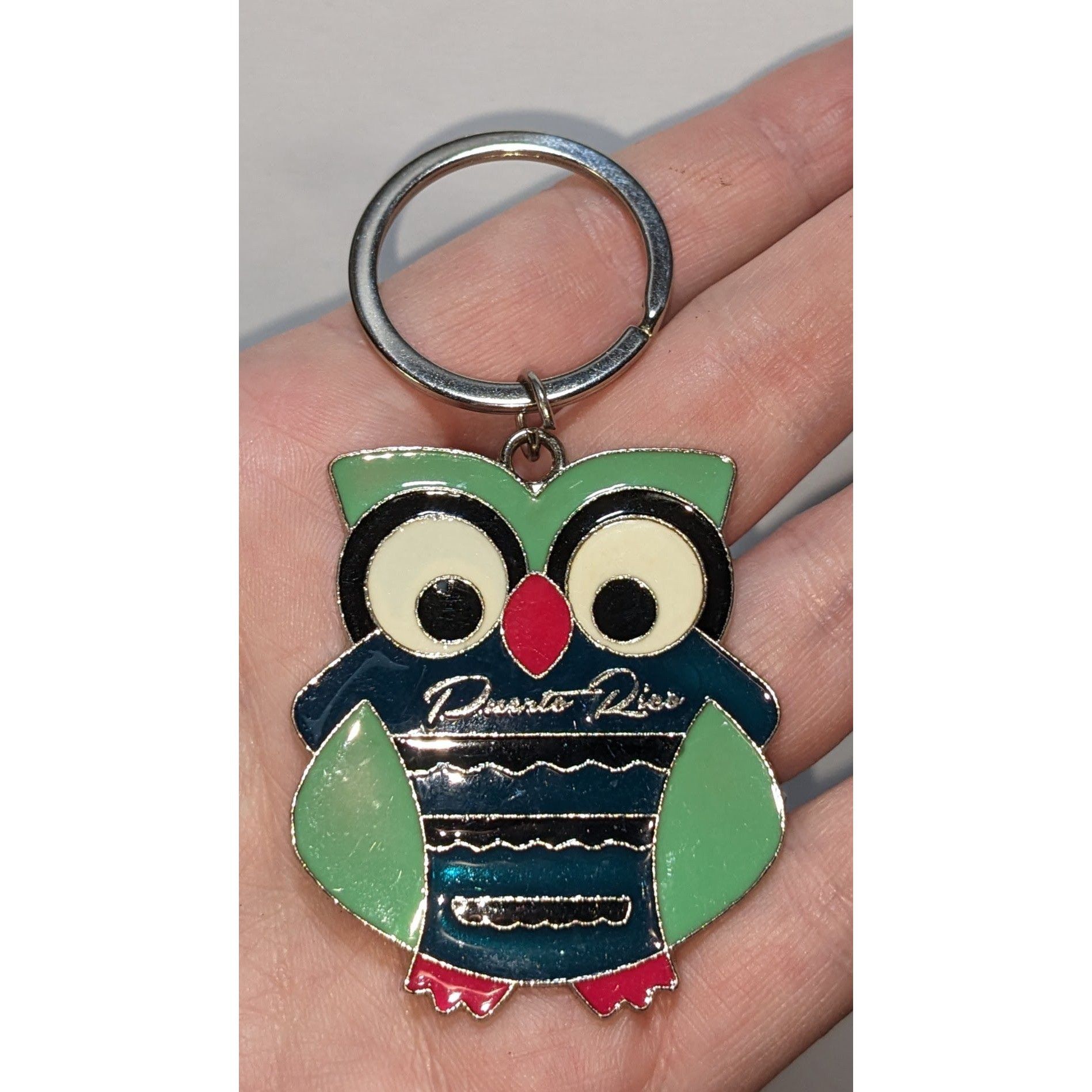 Other Owl-Shaped Puerto Rico Souvenir Keychain Enamel & Metal Size ONE SIZE - 1 Thumbnail