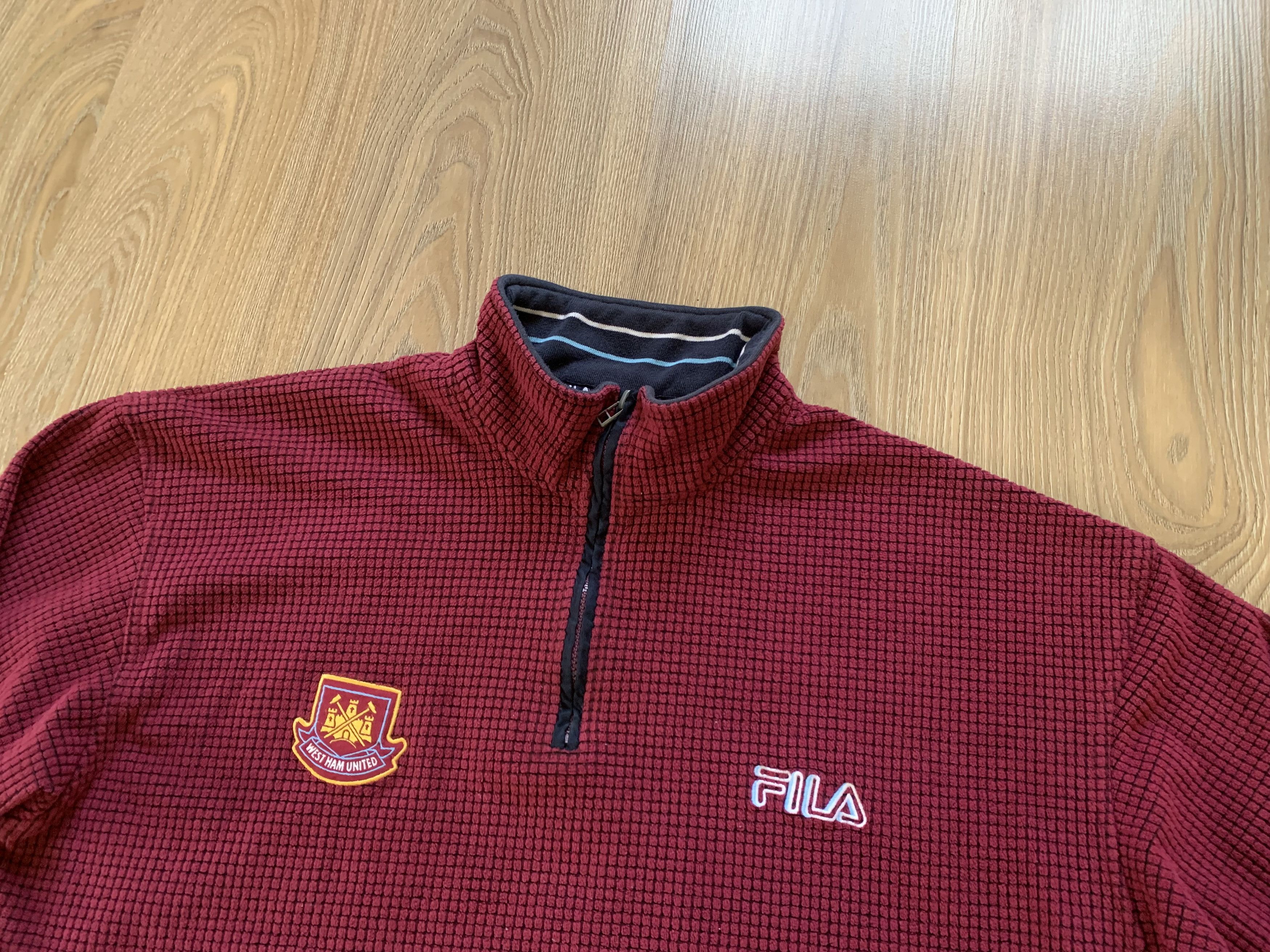 Fila × Vintage Fila Vintage West Ham United Soccer Football Fleece Size US XL / EU 56 / 4 - 4 Thumbnail