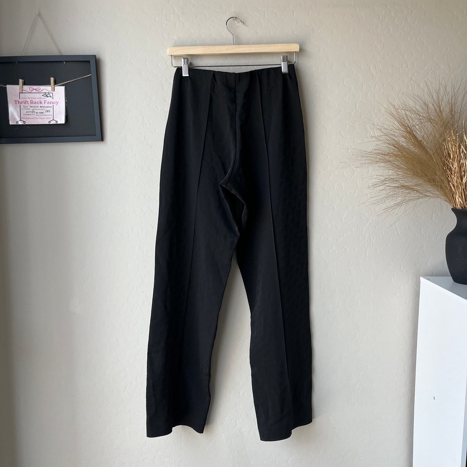 Saks Potts Saks Potts Black Lissi Logo Jacquard Straight Leg Pants Sz 1 Size 27" / US 4 / IT 40 - 7 Thumbnail
