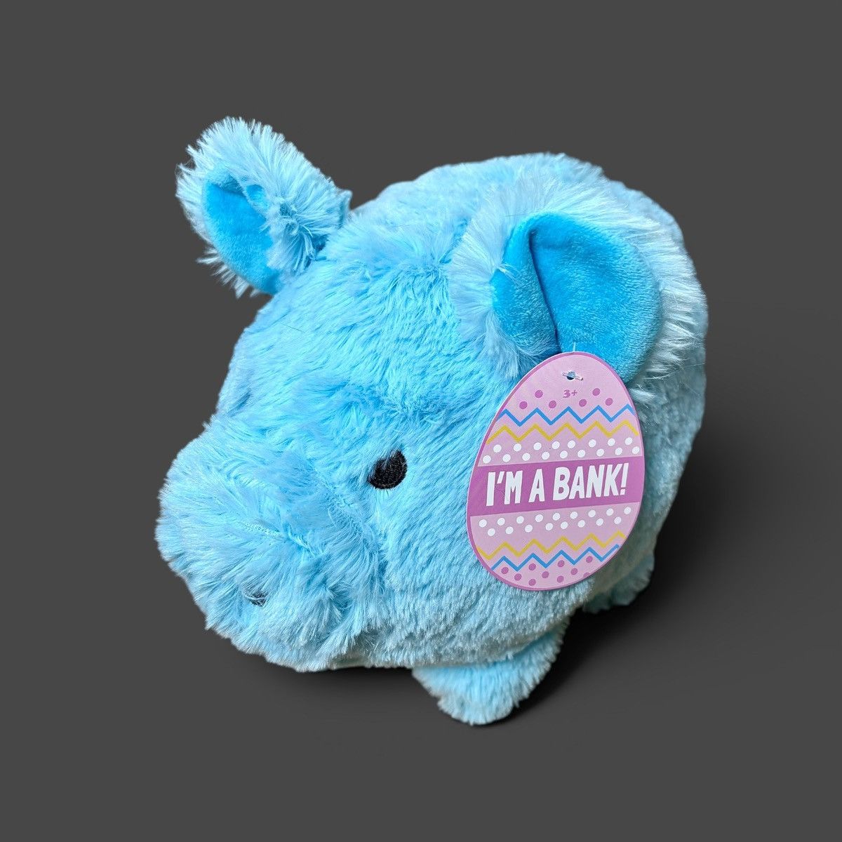 Other Blue Plush Children’s Jumbo Soft Toy Piggy Bank Size ONE SIZE - 3 Thumbnail