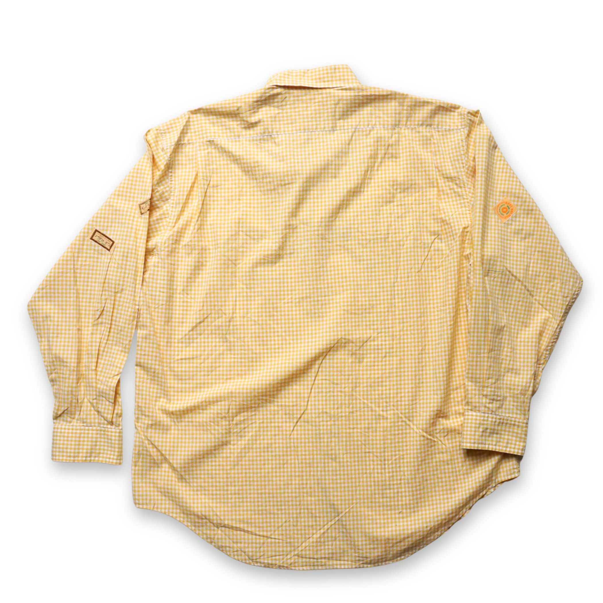 Karl Helmut Karl Helmut Yellow Check Shirt With Patches Size US XXL / EU 58 / 5 - 2 Thumbnail