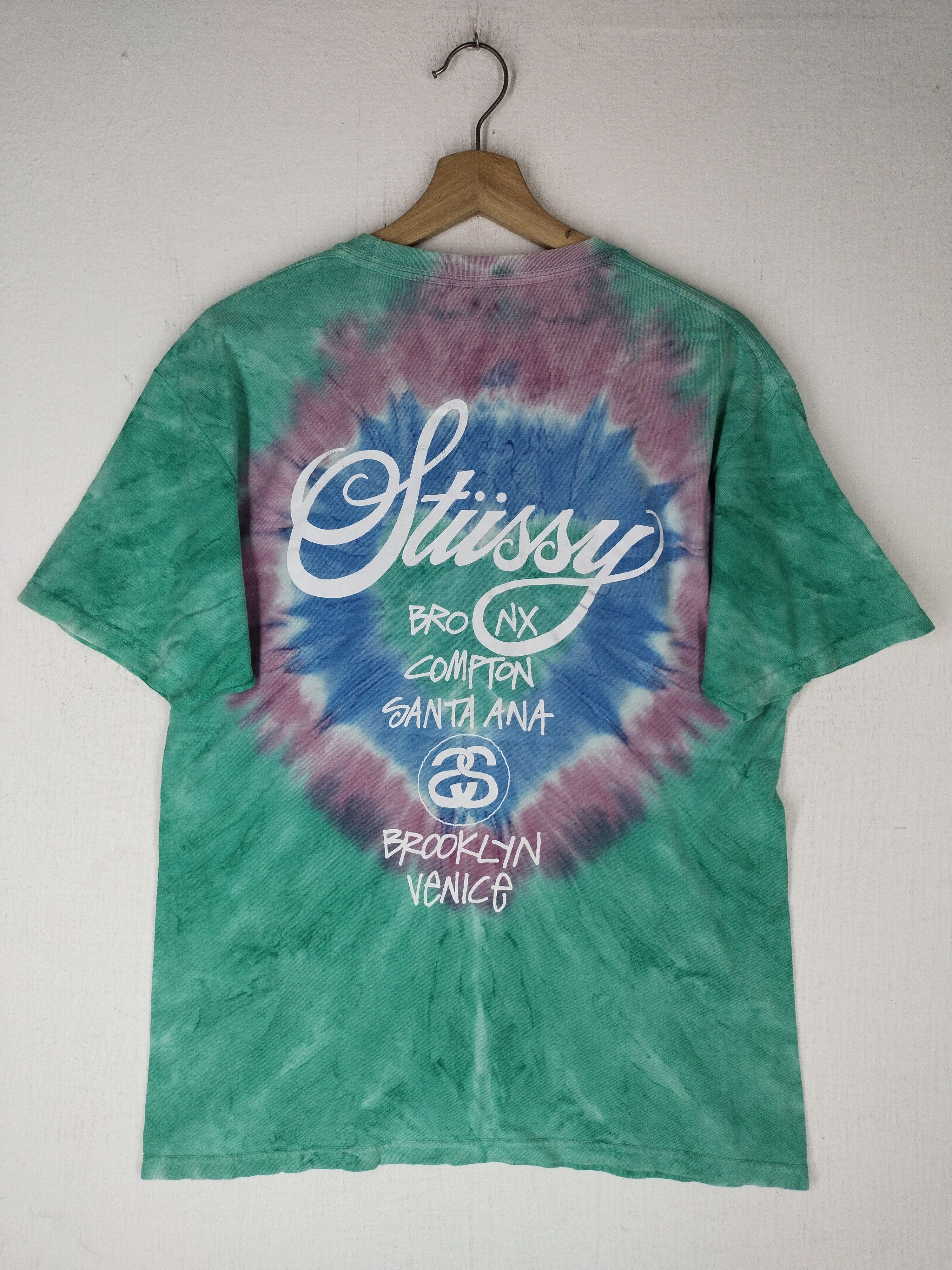 Stussy × Vintage Vintage Stussy Tour Tie Dye Shirt Tee Size US M / EU 48-50 / 2 - 5 Thumbnail