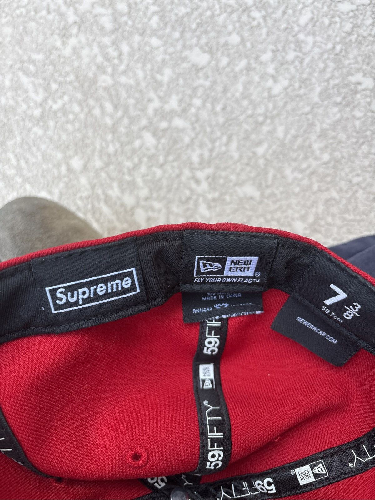Supreme Supreme New Era Red Hat White Sz 7 3/8Embroidered Never Worn Size ONE SIZE - 4 Thumbnail