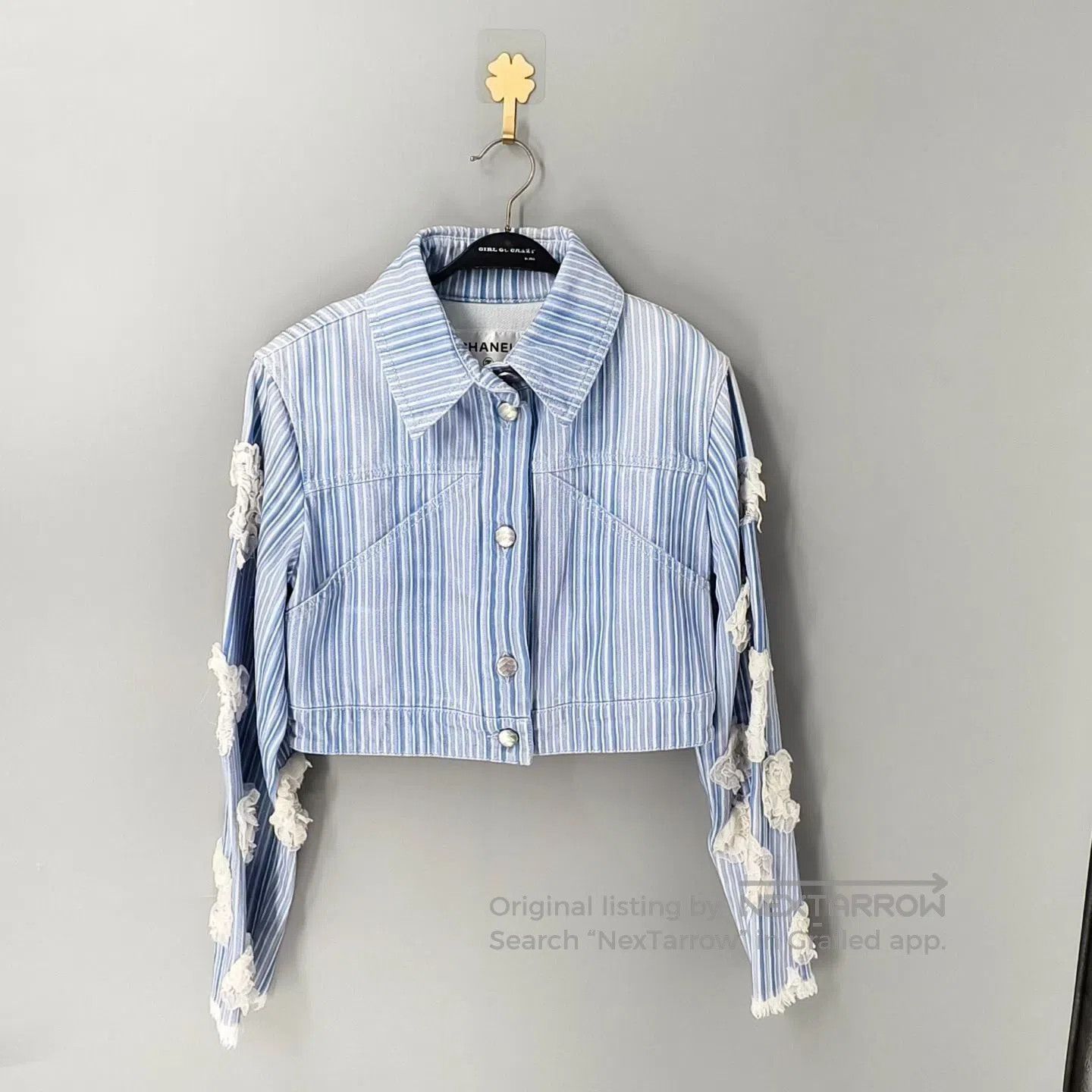 Chanel Chanel Waterfall Collection Lace Camellia Striped Denim Ja Size XS / US 0-2 / IT 36-38 - 1 Thumbnail