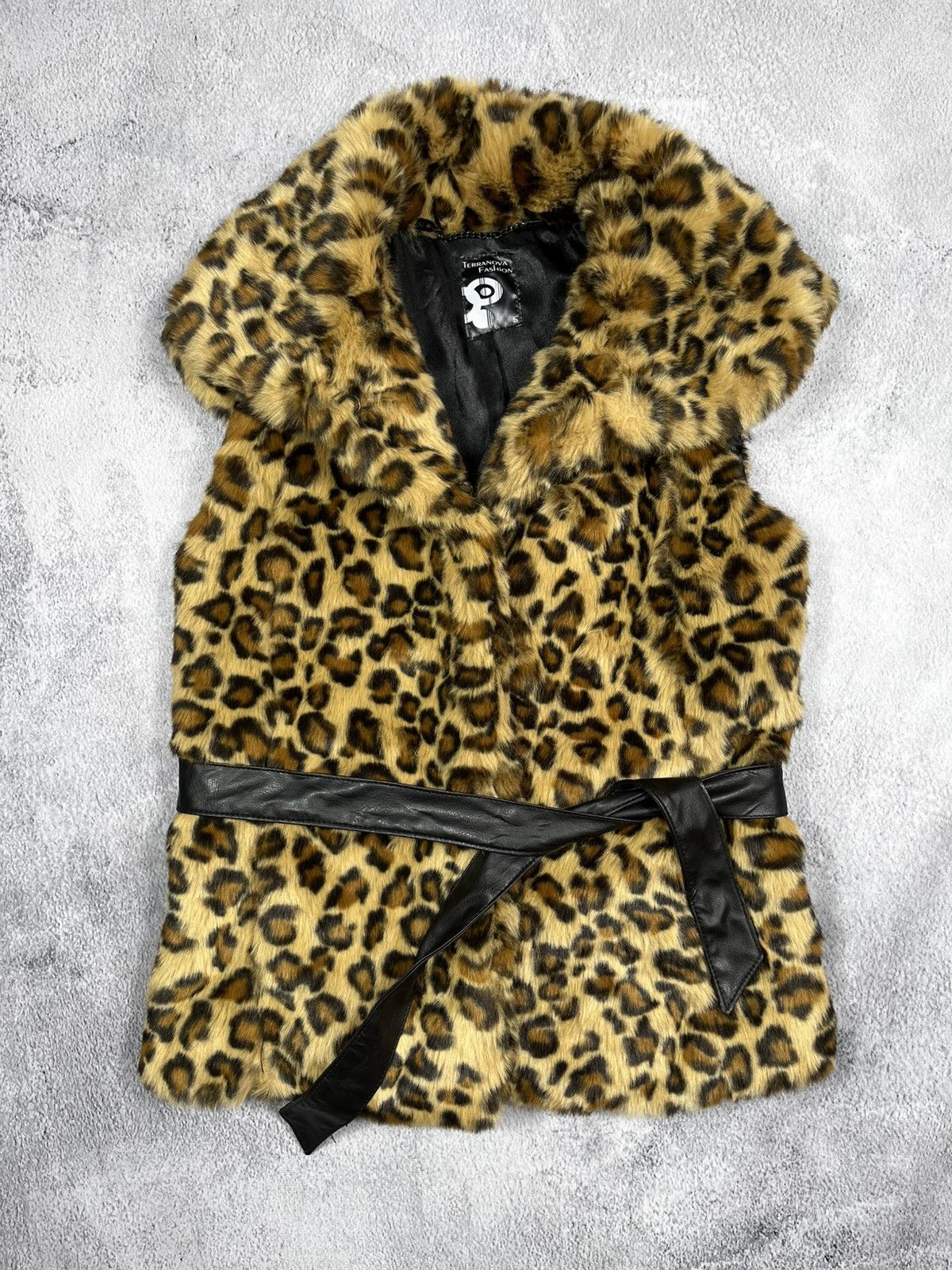 Vintage Vintage 90s leopard fur faux belt vest retro 00s style S Size S / US 4 / IT 40 - 1 Thumbnail