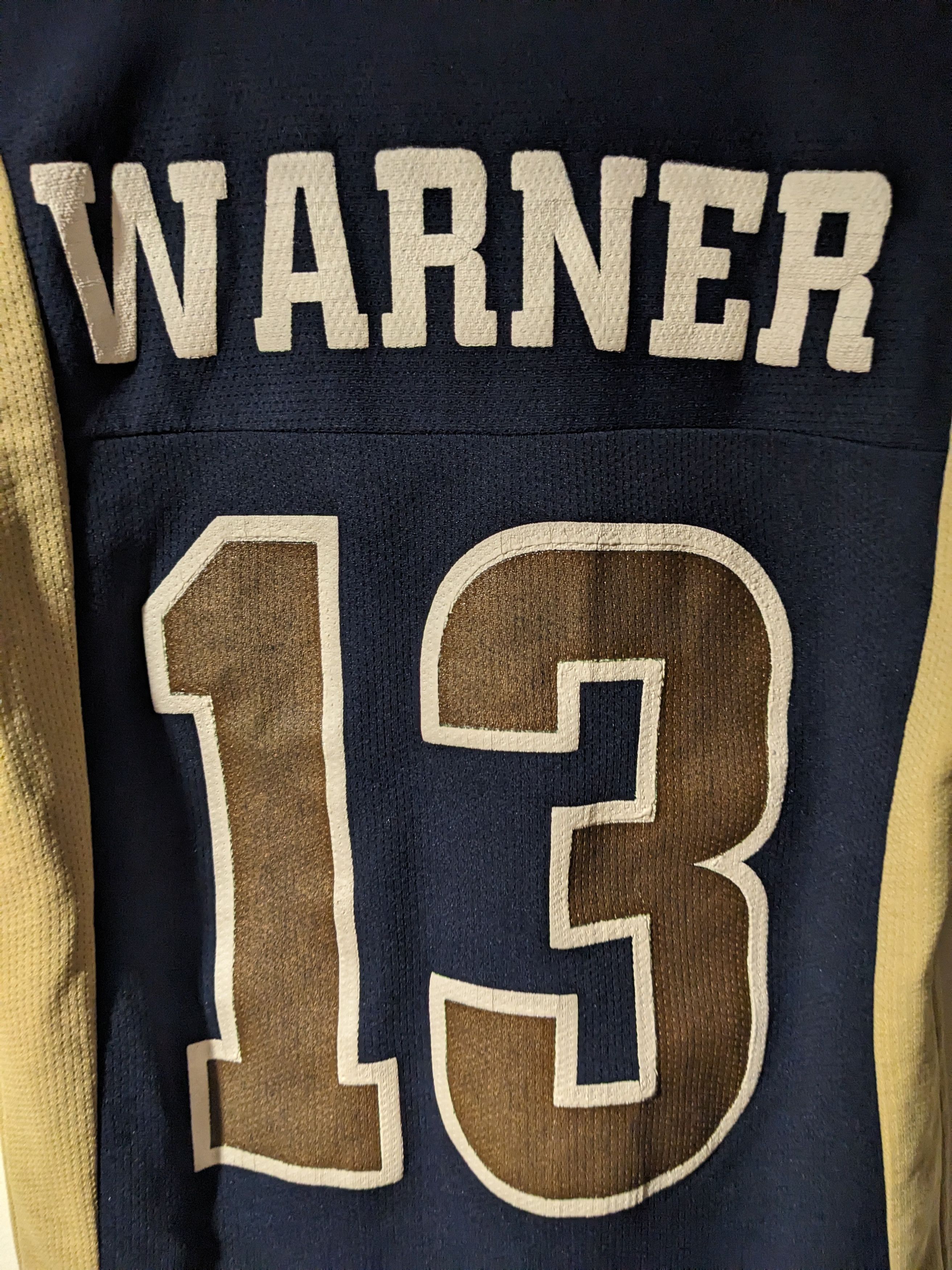 NFL × Vintage Vintage 90s Kurt Warner St. Louis Rams NFL Logo Kids Jersey Size US S / EU 44-46 / 1 - 2 Thumbnail