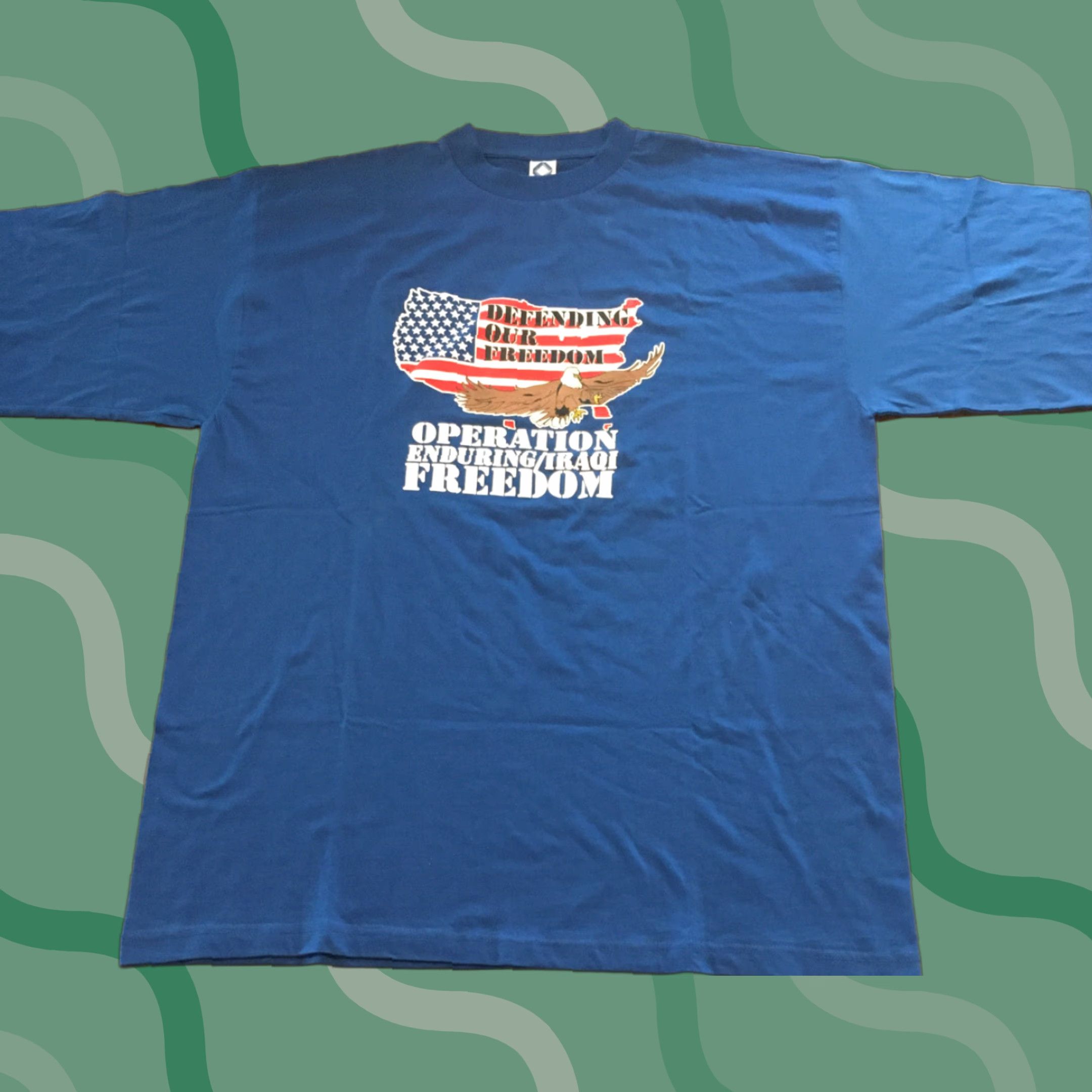 Vintage VINTAGE Operation Enduring Iraqi Freedom Celebrity USO Tour T-Shirt XXXL Blue Mens T-Shirt 2000s USO Tour Gift Size US XXL / EU 58 / 5 - 1 Thumbnail