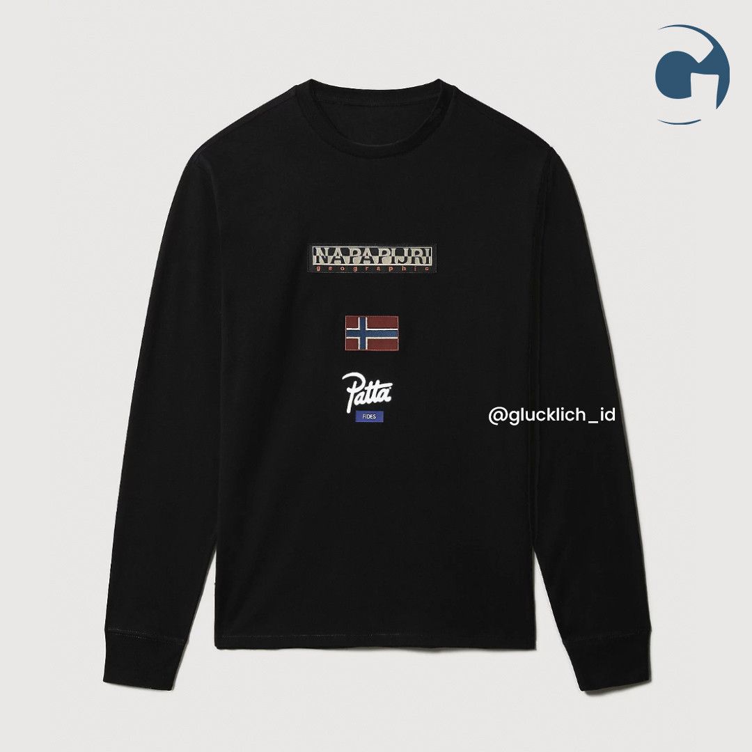 Napapijri x Patta Long Sleeve Tee in Black