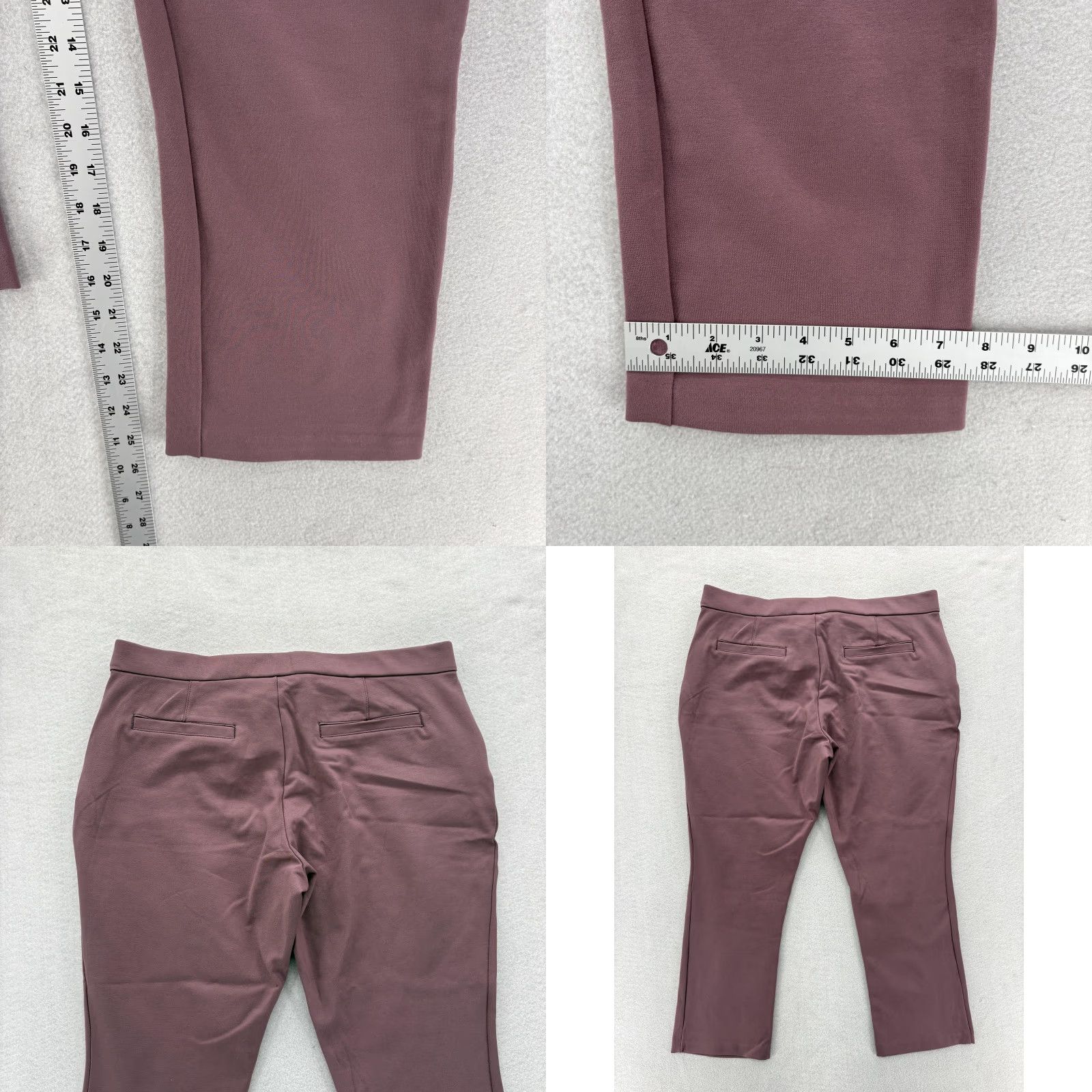 Lee Lee Ultra Lux Any Wear Pants Womens 16 Short Purple Ankle Ponte Stretch NWT Size 38" / US 16 / IT 52 - 8 Thumbnail