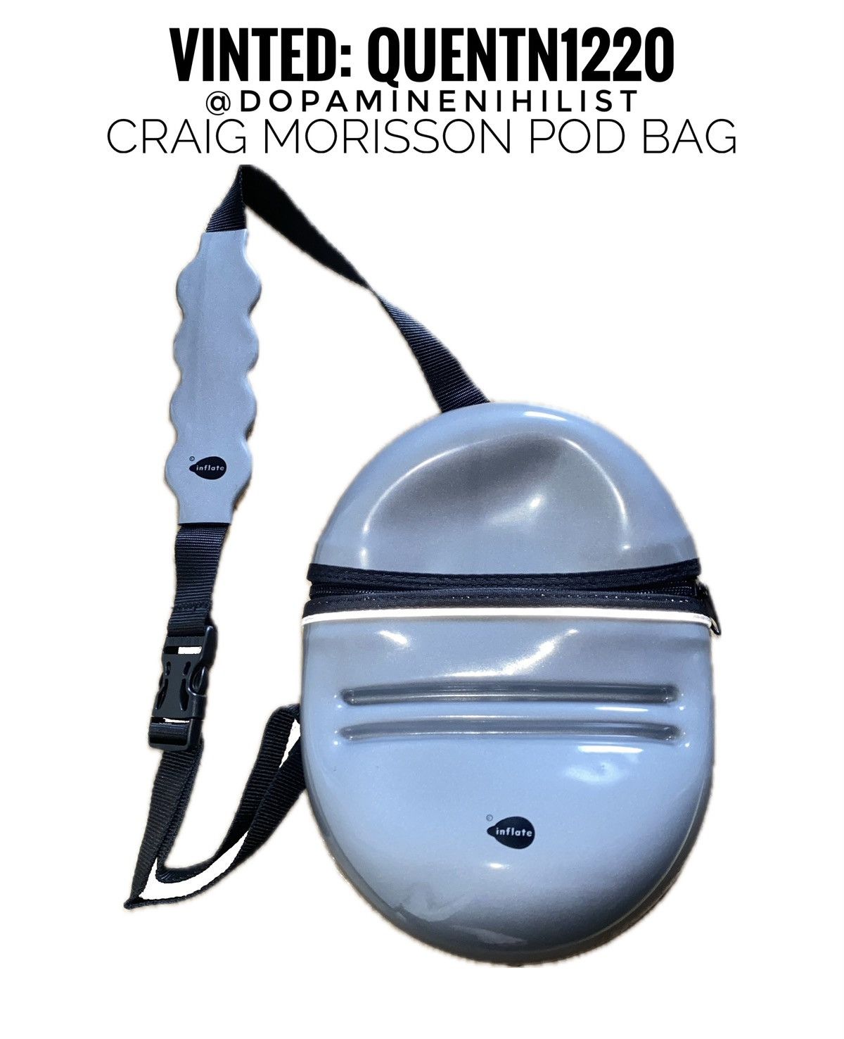 image of Craig Morrison Craig Morisson Pod Bag Reflective in Grey, Men's