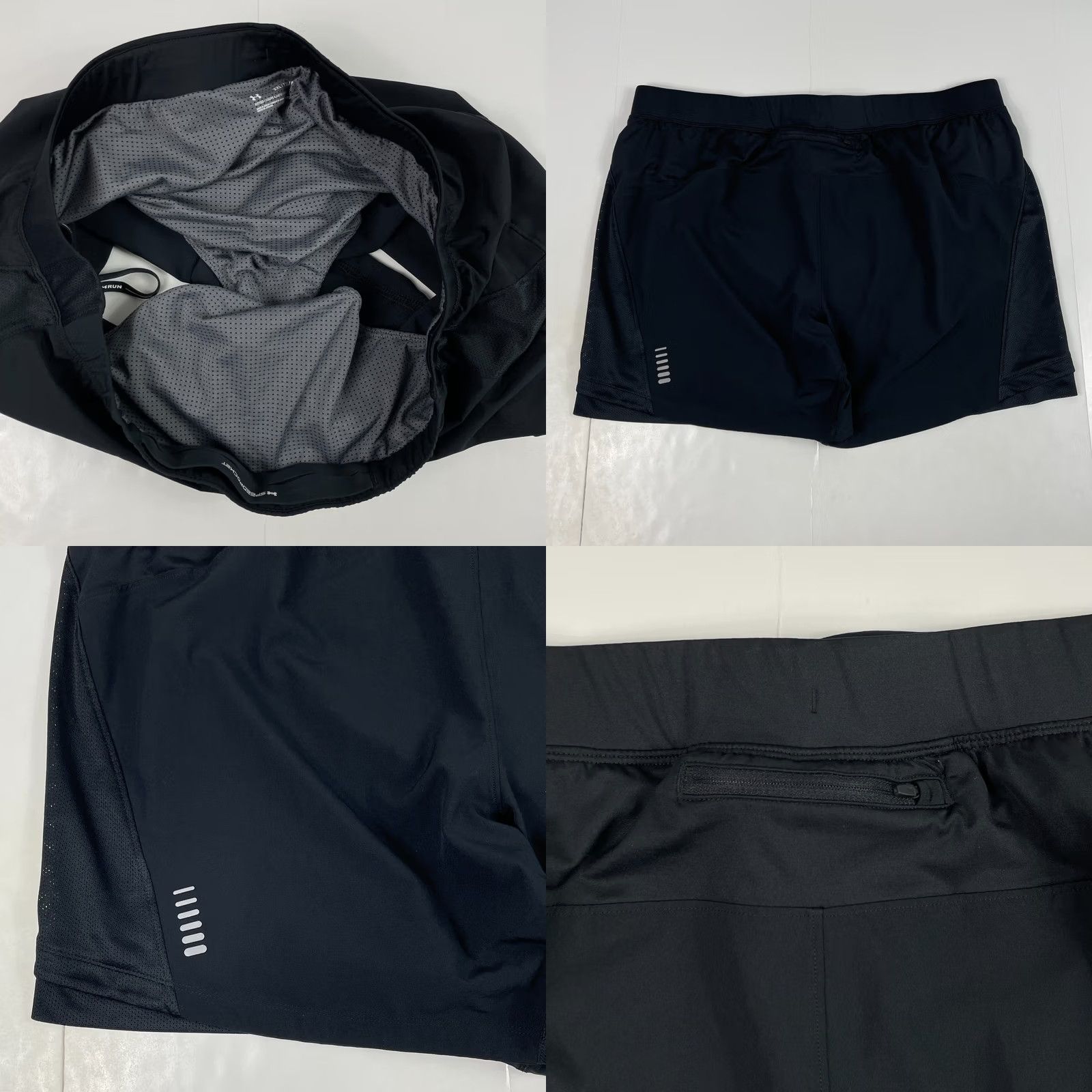Under Armour Under Armour Shorts Mens 2XL Black SpeedPocket Runner Workout Training Lined Size US 40 / EU 56 - 8 Thumbnail