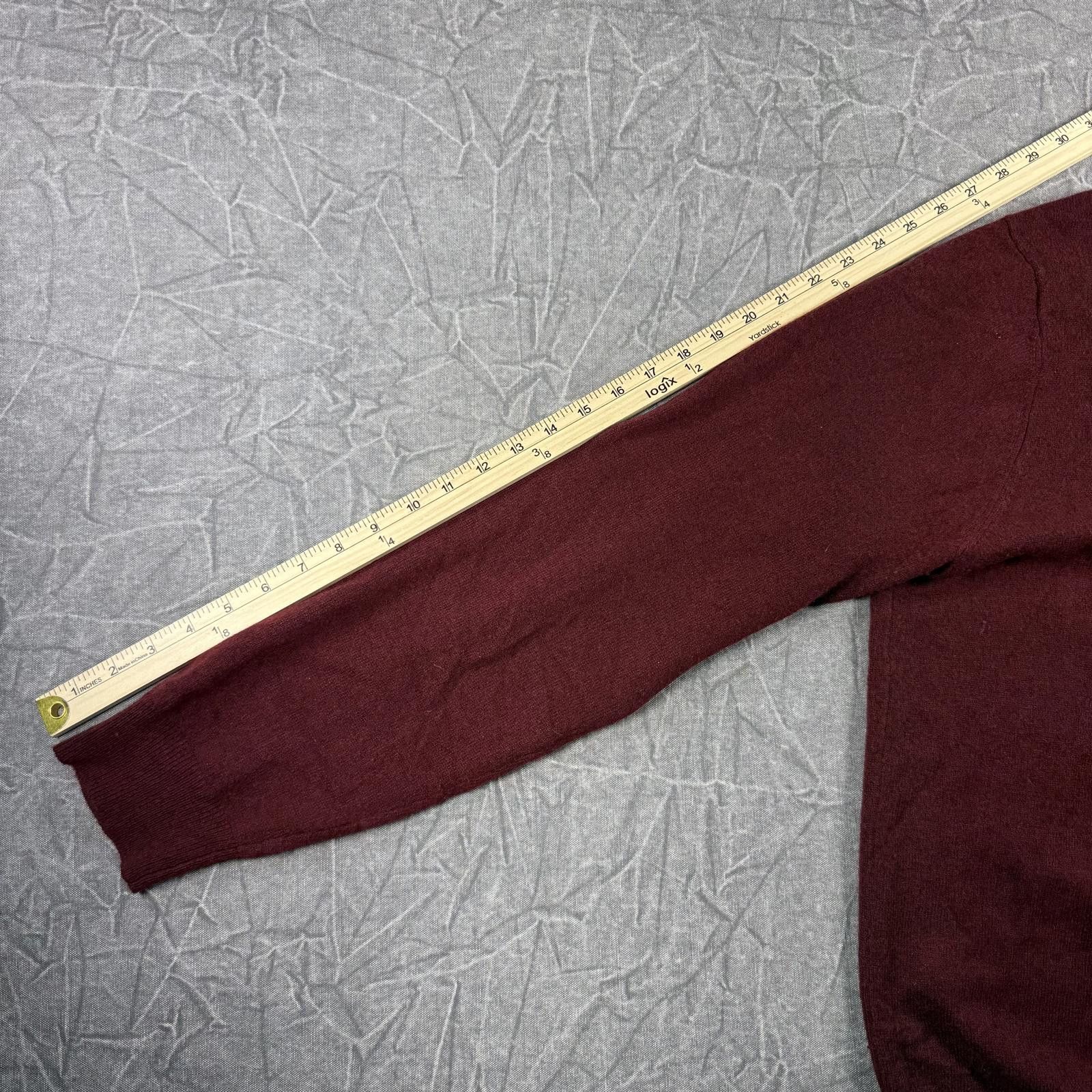 R.M. Williams Williams Sweater Men's XL Burgundy Cashmere 1/4 zip Size US XL / EU 56 / 4 - 5 Thumbnail