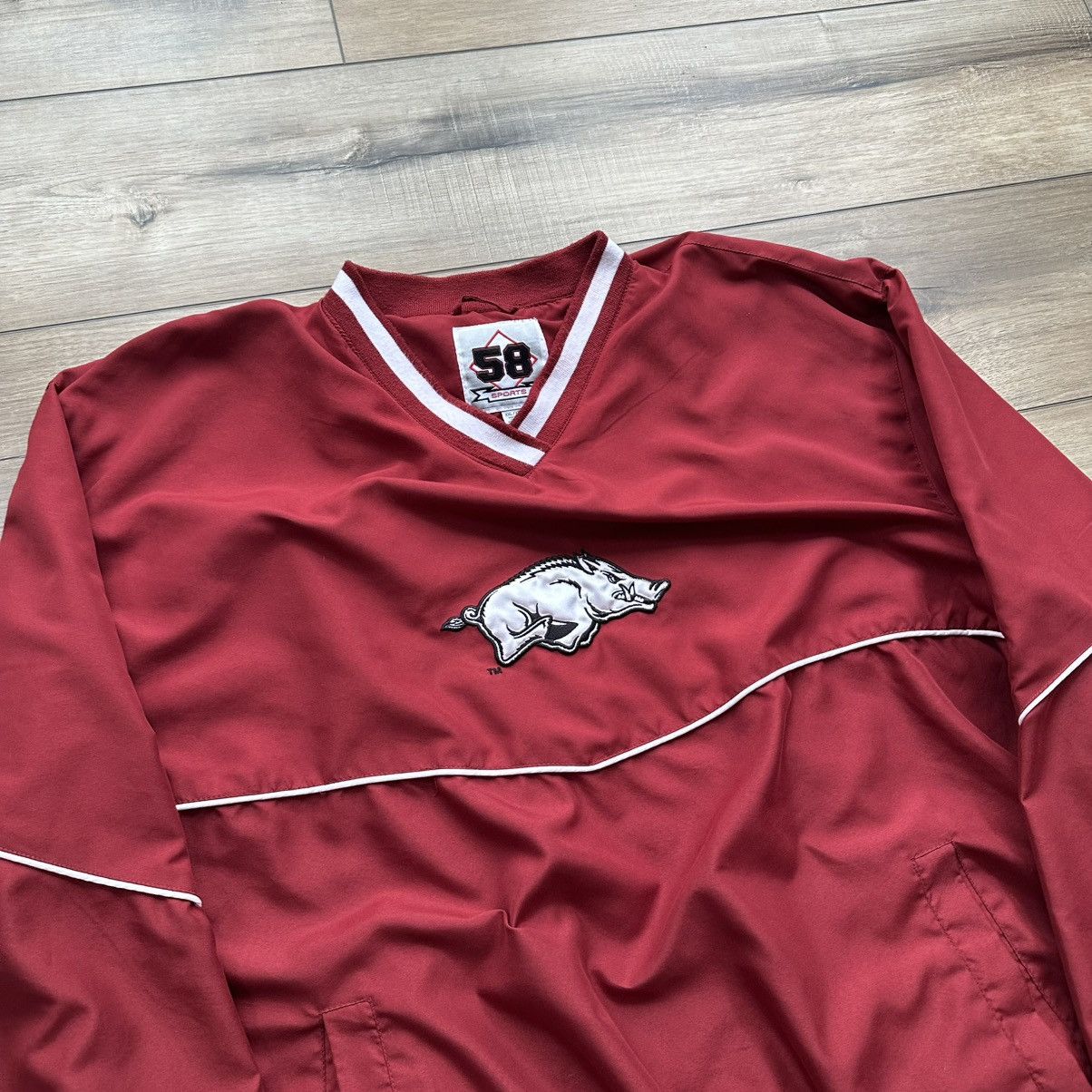 Other Vintage 90s Arkansas Razorbacks Red Windbreaker Pullover Size US XXL / EU 58 / 5 - 5 Thumbnail