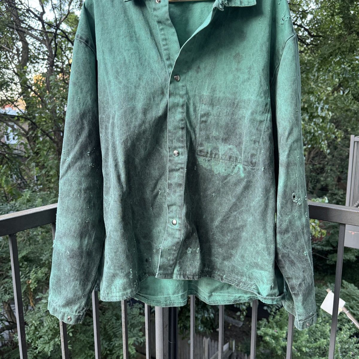 Vintage Thrashed Faded Distressed Dirty Work Jacket ERD Grunge Size US XXL / EU 58 / 5 - 3 Thumbnail