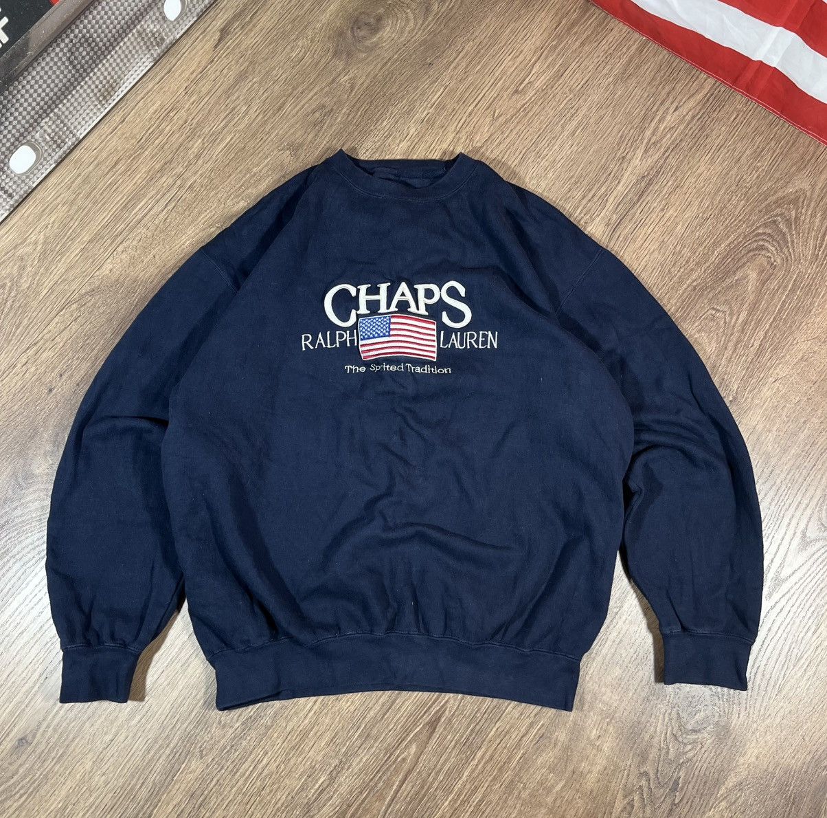 Polo Ralph Lauren Vintage Chaps Ralph Lauren Sweatshirt Big Logo American 🇺🇸 Size US L / EU 52-54 / 3 - 1 Thumbnail