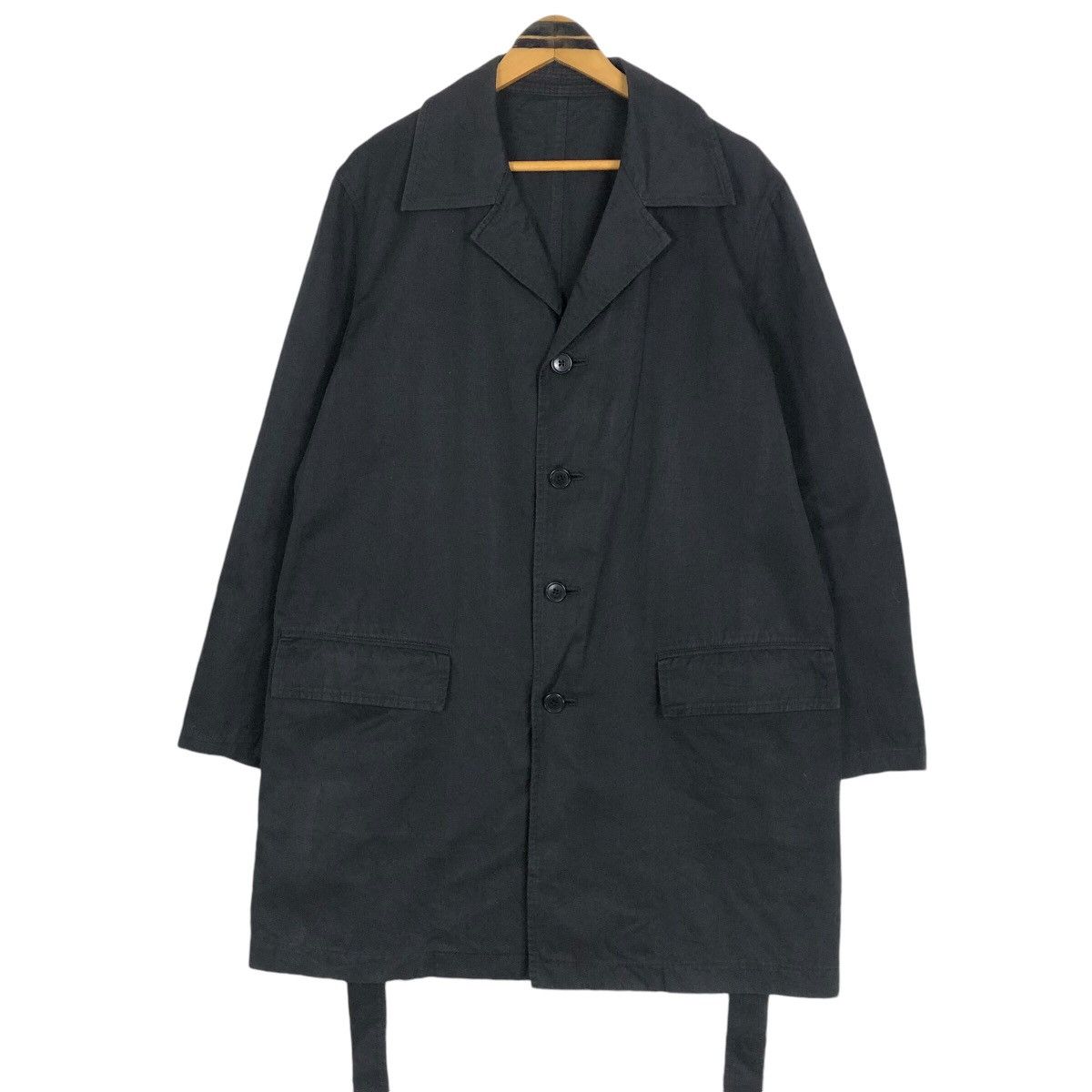 Yohji Yamamoto Vintage Y’s For Men Yohji Yamamoto 2002 S/S Car Coat Size US L / EU 52-54 / 3 - 1 Thumbnail