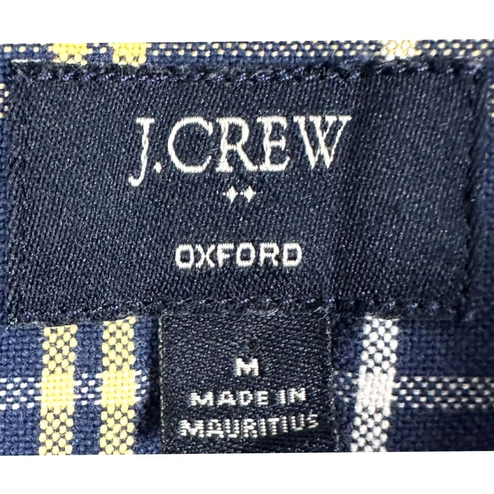 J.Crew J. Crew Oxford Shirt Button-Down Mens Medium Blue Yellow Plaid Slim Long Sleeve Shirt Size US M / EU 48-50 / 2 - 4 Thumbnail