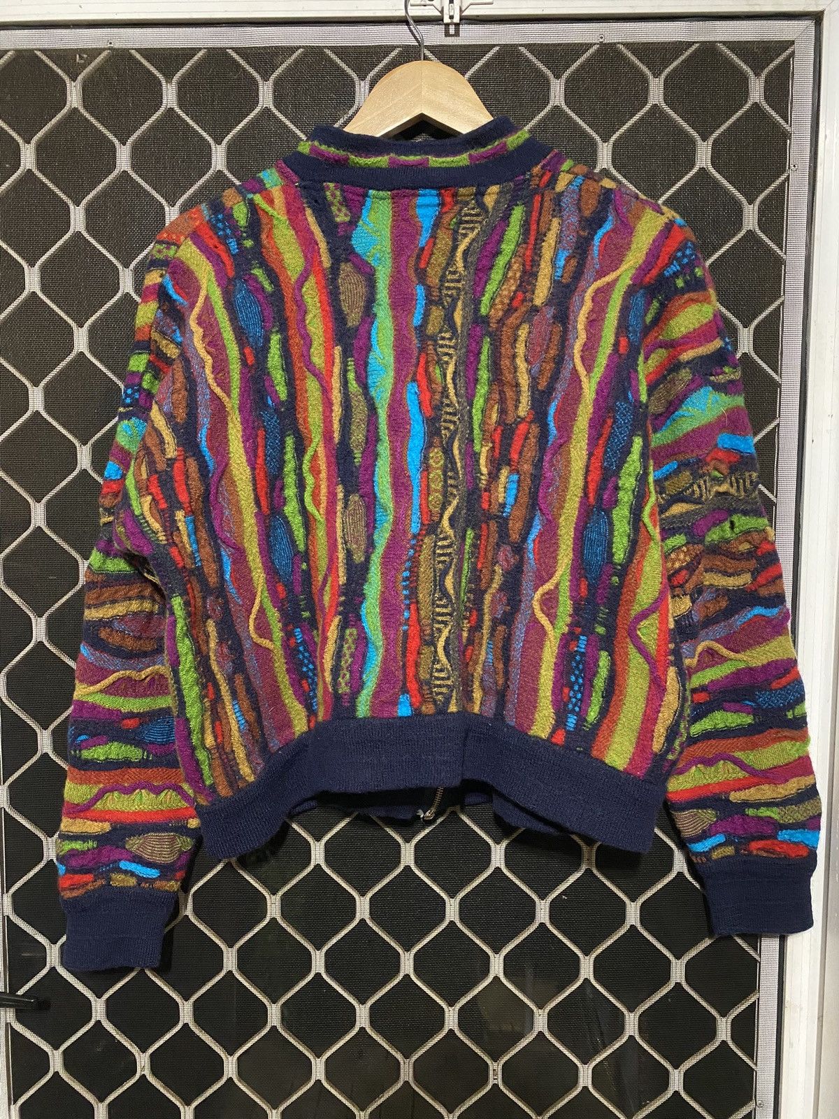 Vintage Vintage 80’s/90’s Limnos (Coogi style) textured wool sweater Size US S / EU 44-46 / 1 - 2 Thumbnail