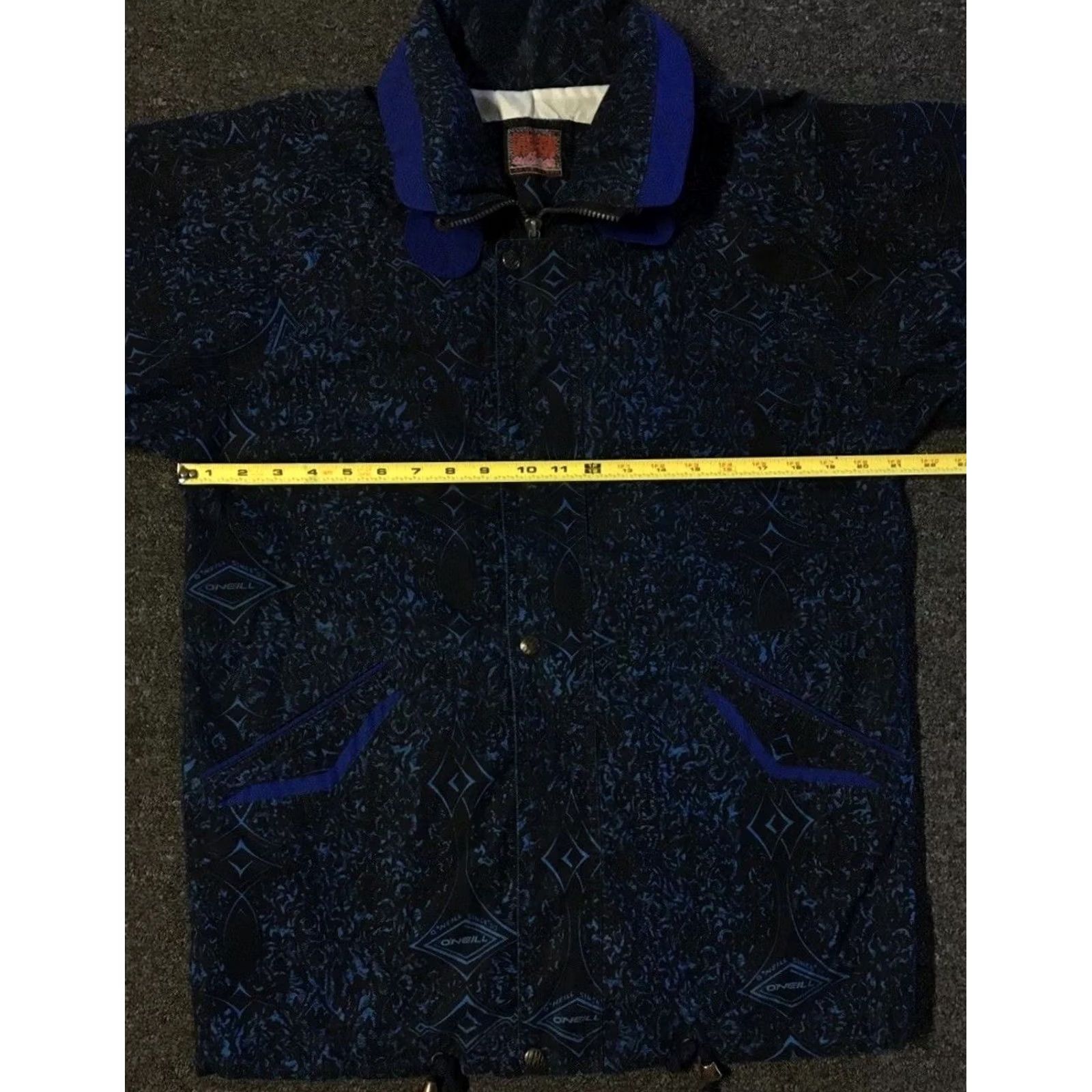 Vintage VINTAGE All Over Print Jacket Women's XL Blue Abstract Art Parka 80s 90s Vaporwave Ski Snowboard Ocean Pacific Style Pockets Lined Size XL / US 12-14 / IT 48-50 - 6 Thumbnail