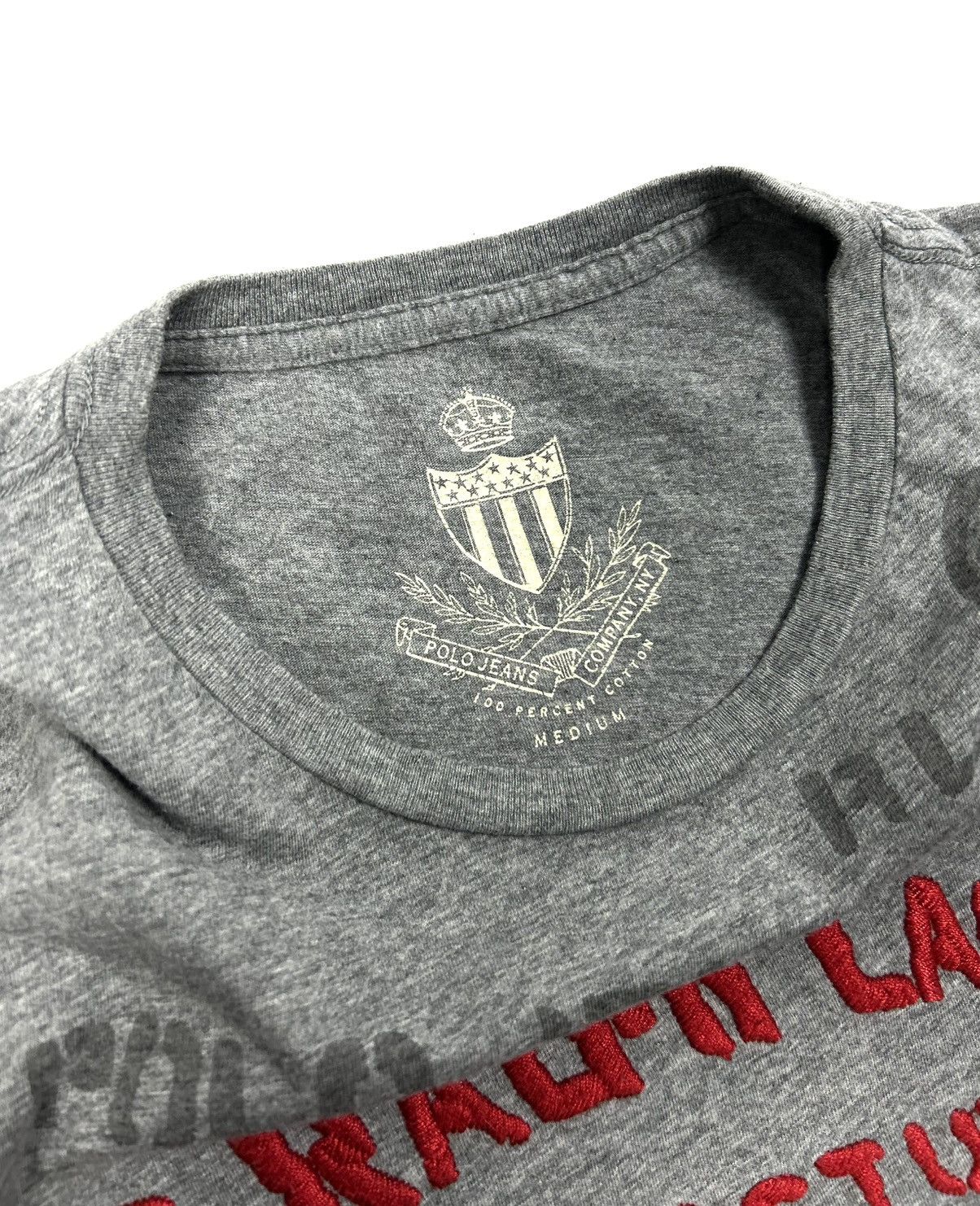 Polo Ralph Lauren Vintage Polo Ralph Lauren Jeans Co Tee Gray Embroidered Y2K Size US M / EU 48-50 / 2 - 7 Thumbnail