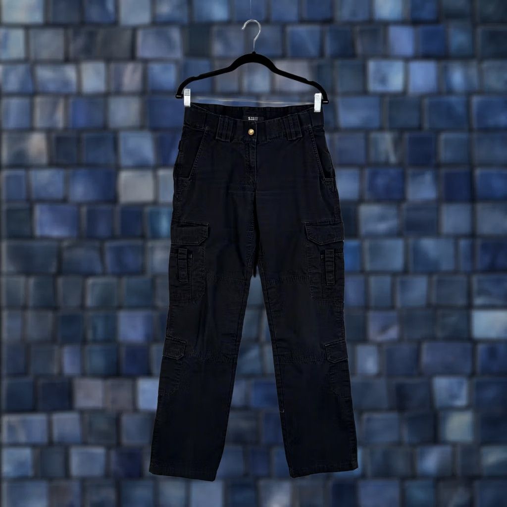 Vintage VINTAGE: 5.11 Pants Womens 8 Long Black Cargo Straight Leg Tactical Ripstop Workwear Size 30" / US 8 / IT 44 - 1 Thumbnail
