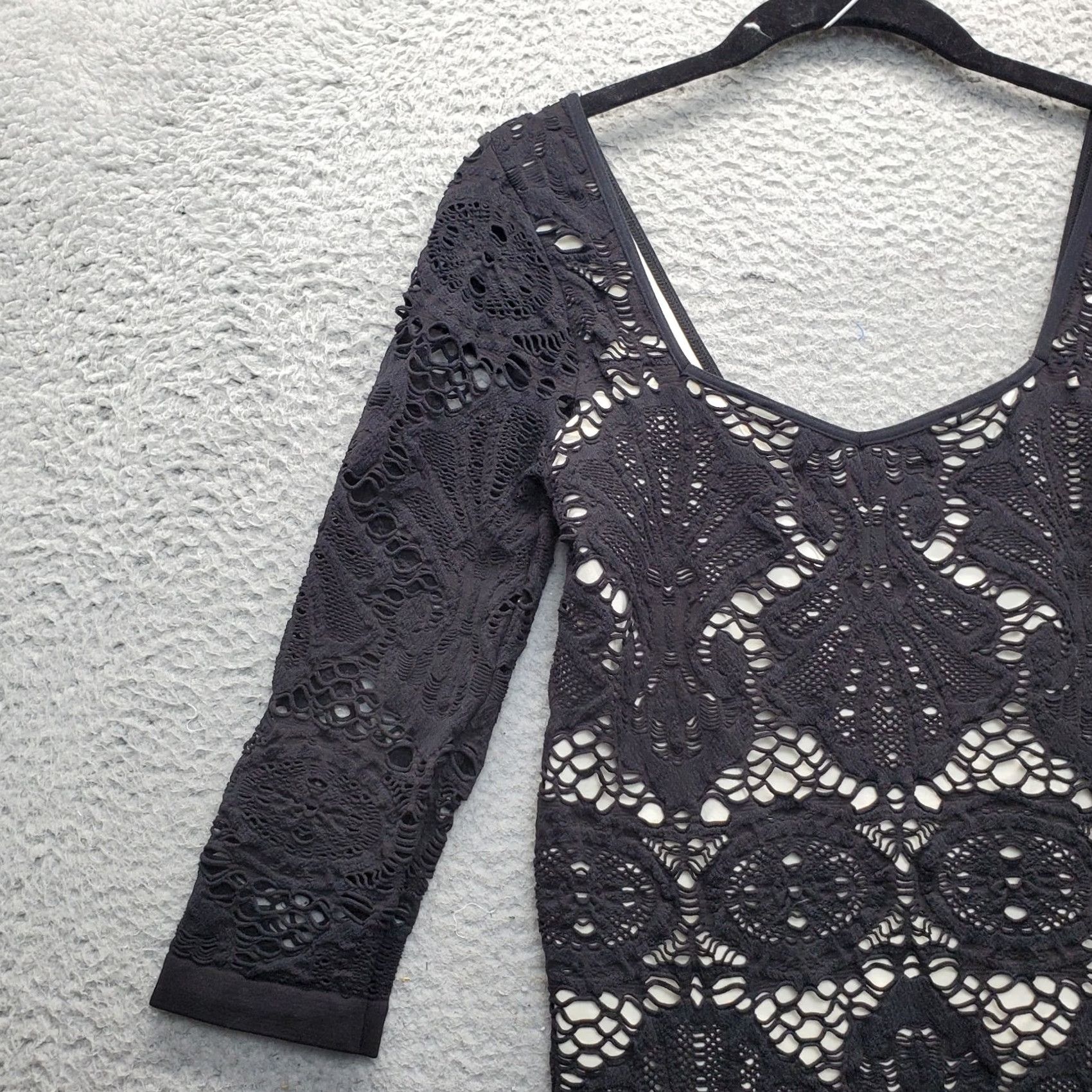Free People Free People Shift Dress Womens M Black White Inside Lace Overlay Size M / US 6-8 / IT 42-44 - 5 Thumbnail