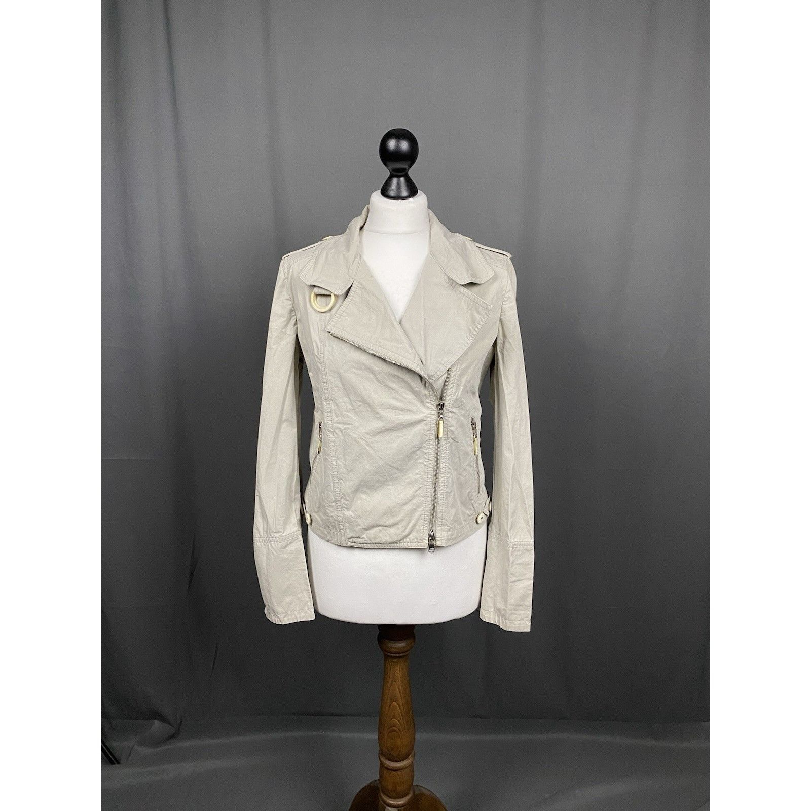 Brunello Cucinelli Brunello Cucinelli Made in Italy Ivory Trim Cotton Biker Bom Size M / US 6-8 / IT 42-44 - 3 Thumbnail
