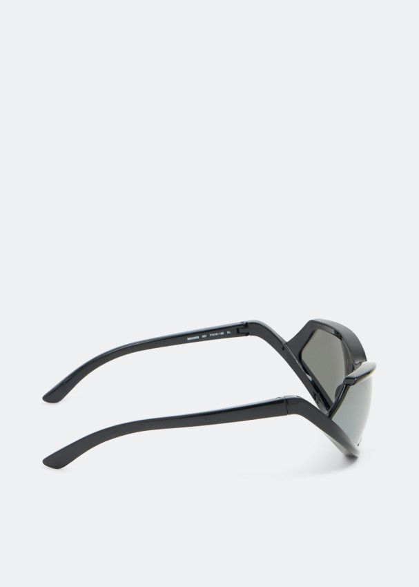 Balenciaga o1mt1gz0325 Size: OS / Side Xpander Cat Sunglasses in Black Size ONE SIZE - 3 Thumbnail