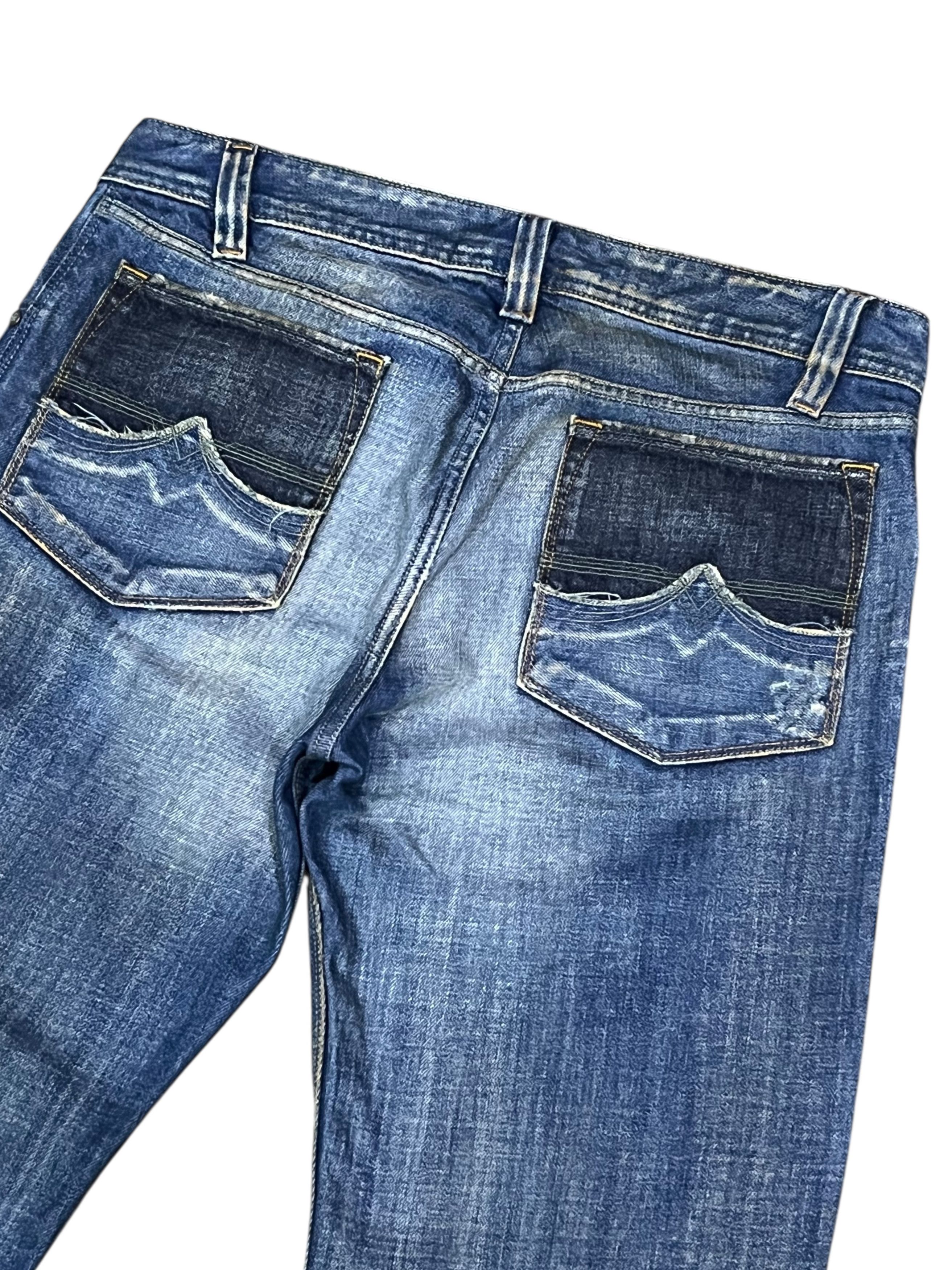Diesel FYE PUNK🔥DIESEL Distressed Denim Wide Leg Super FLARE Jeans Size US 32 / EU 48 - 7 Thumbnail