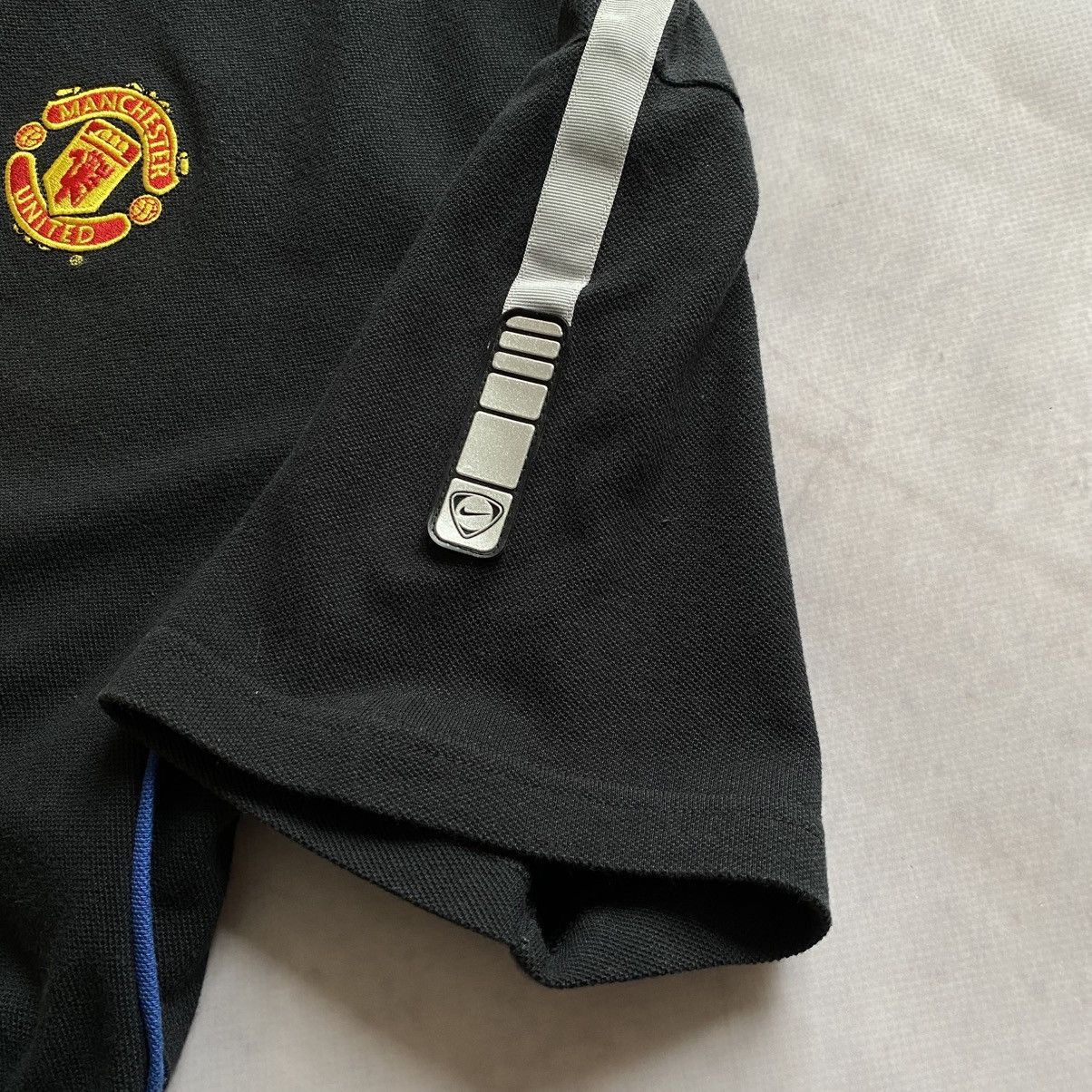 Vintage Nike 2002 Manchester United Polo Football Cotton Tee Jersey Size US L / EU 52-54 / 3 - 3 Thumbnail