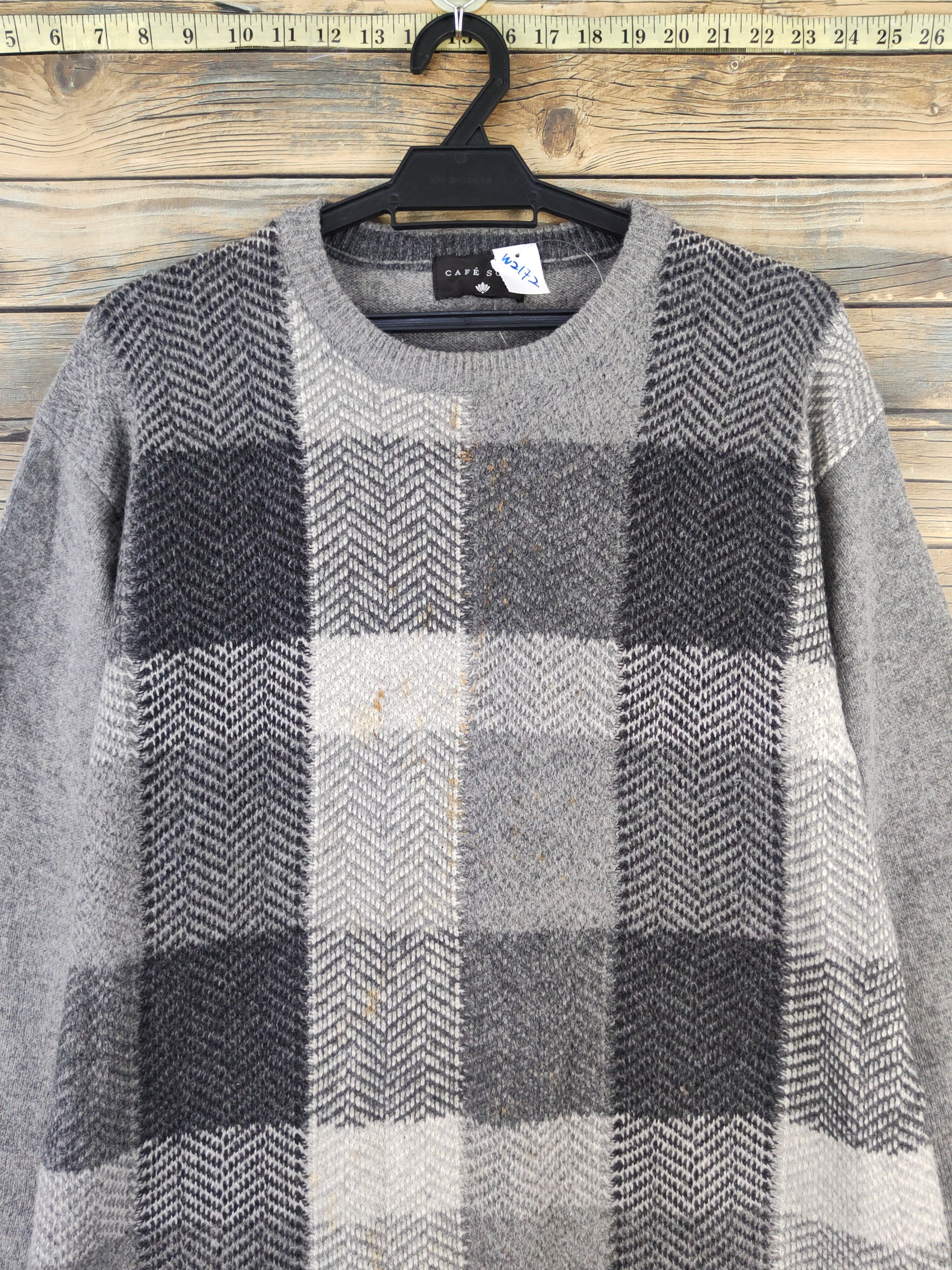 Vintage Cafe Soho Gray Knitwear Sweatshirts #W2172 Size US L / EU 52-54 / 3 - 2 Thumbnail