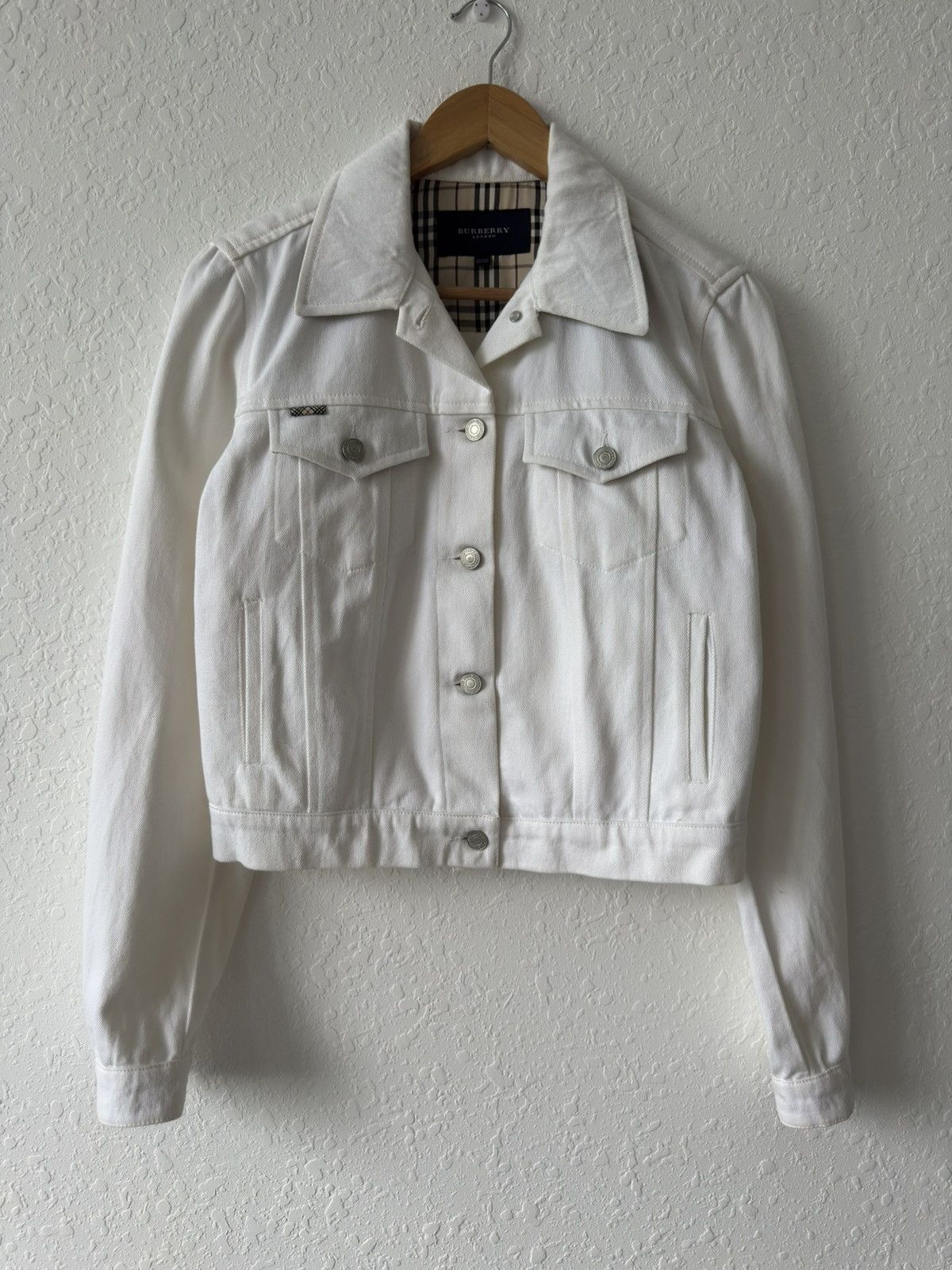 Burberry × Vintage Vintage Burberry London Denim Women Jacket Coat Nova Check Size M / US 6-8 / IT 42-44 - 14 Thumbnail