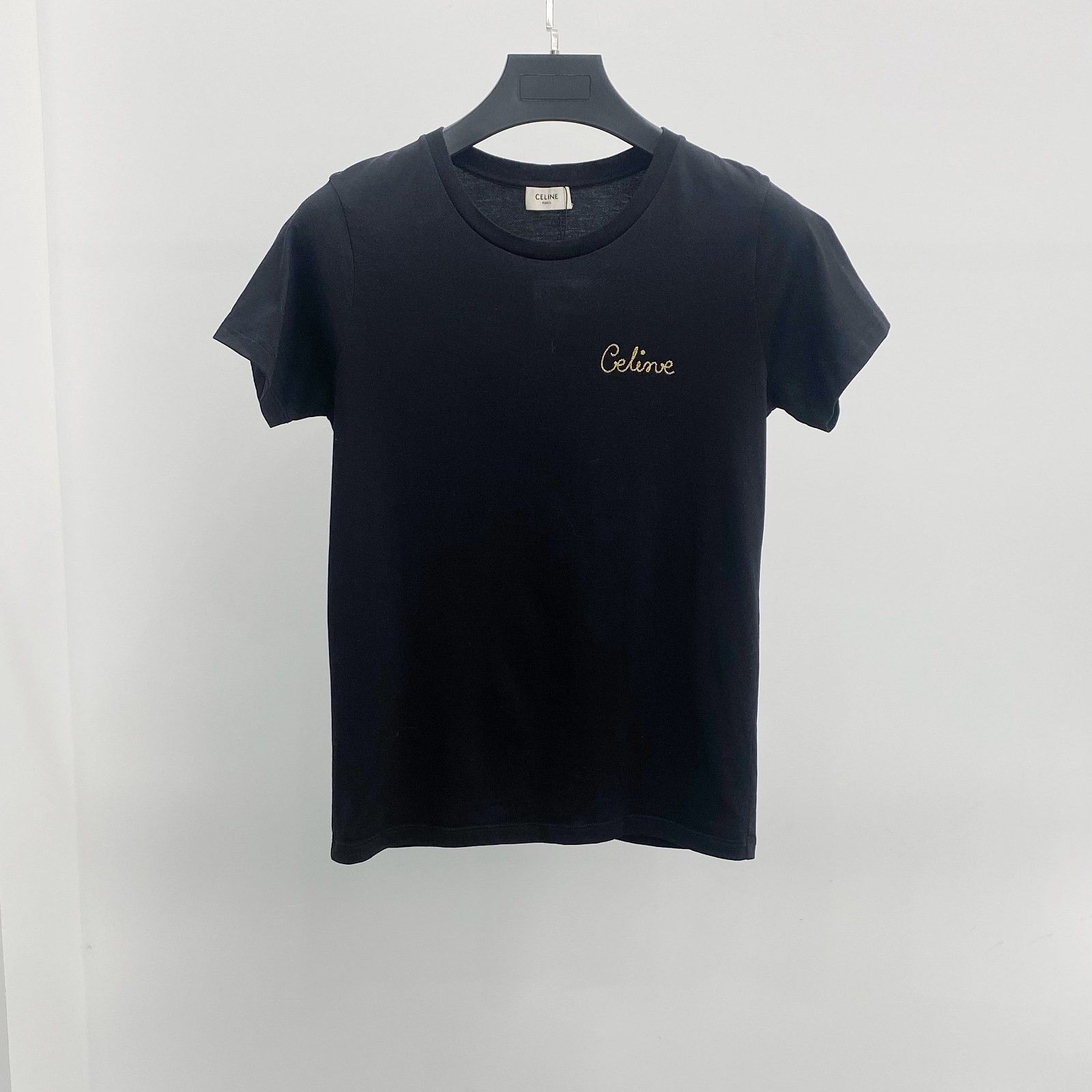 Celine Celine Embroidered Cotton T-Shirt Size S Size S / US 4 / IT 40 - 1 Thumbnail