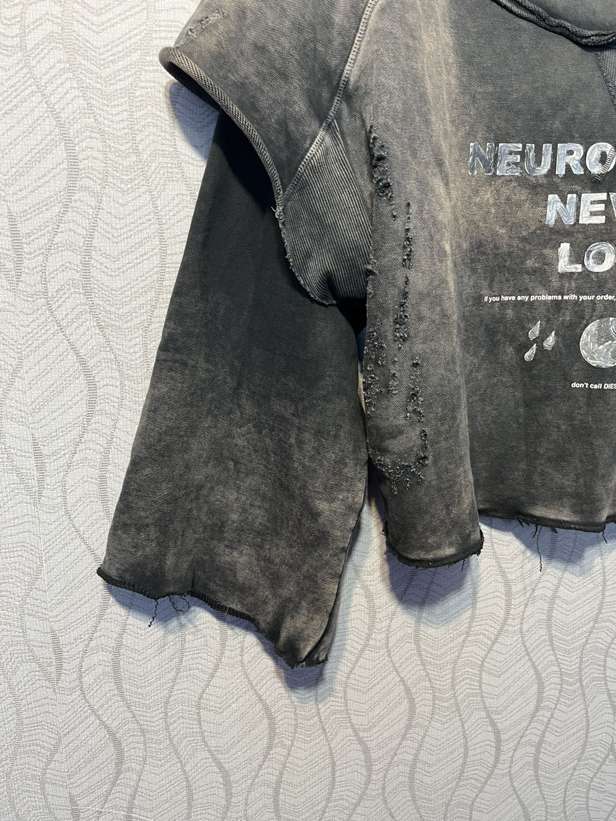 Diesel Diesel F Strat Distressed Cropped Avant Garde Sweatshirt Size S / US 4 / IT 40 - 4 Thumbnail