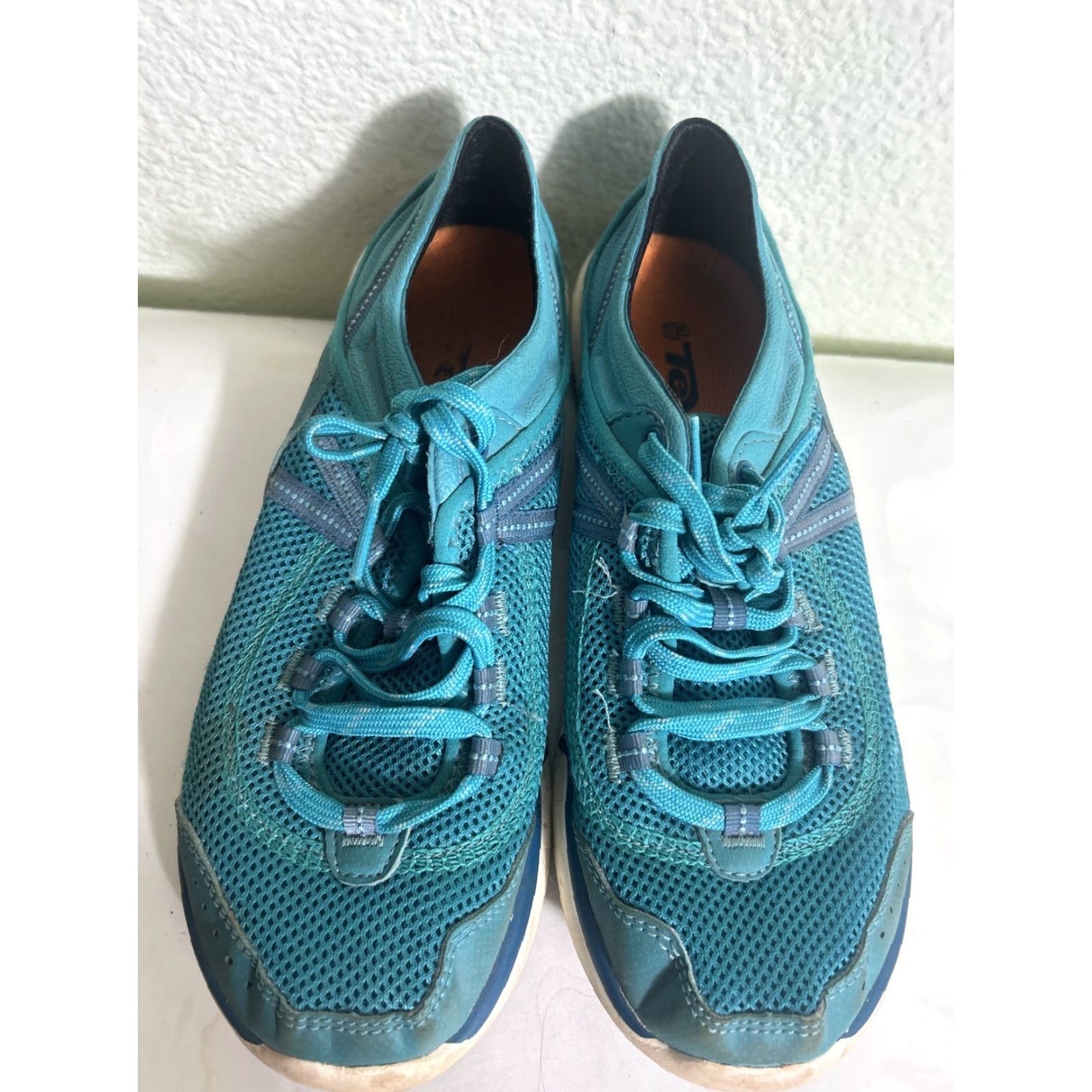 Teva Teva Evo Water Light Teal Athletic Shoes Womens 6.5 Teal Sneaker Breathable Performance Lace Up Solid Size US 7 / IT 37 - 7 Thumbnail