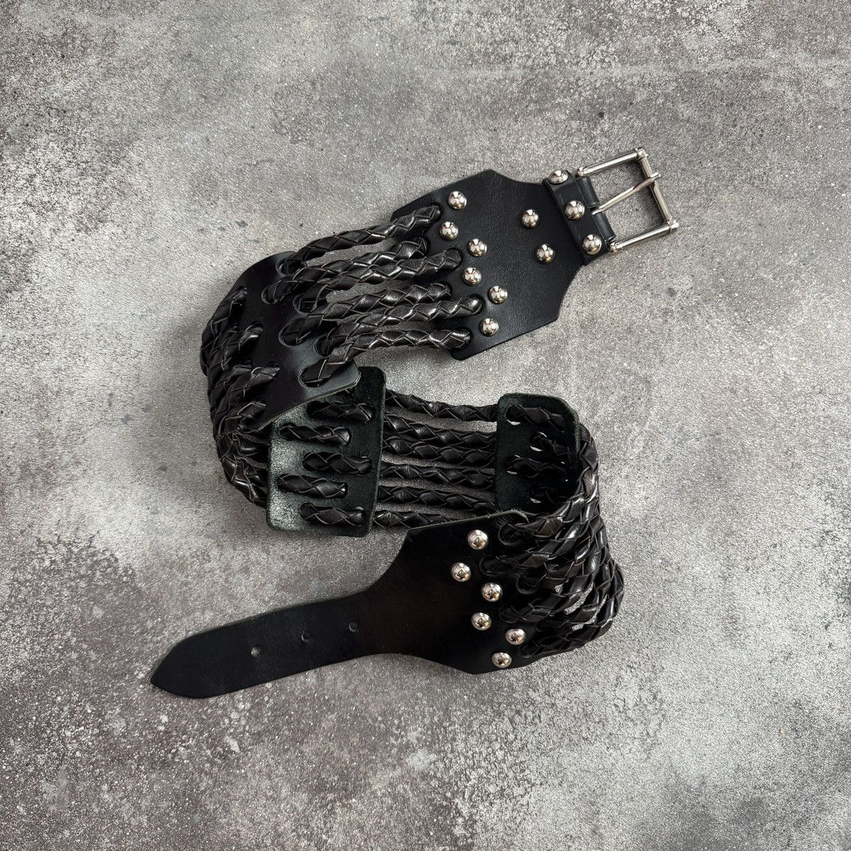 Hysteric Glamour Y2K Grunge Archive Vintage Real Leather Corset Waist Belt Size ONE SIZE - 4 Thumbnail