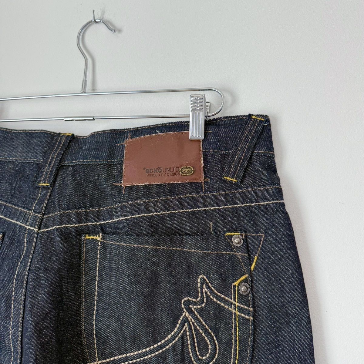 Ecko Unltd. Vtg 2000s Ecko Unltd Baggy Raw Indigo Jeans Skater Y2K JNCO Size US 36 / EU 52 - 4 Thumbnail