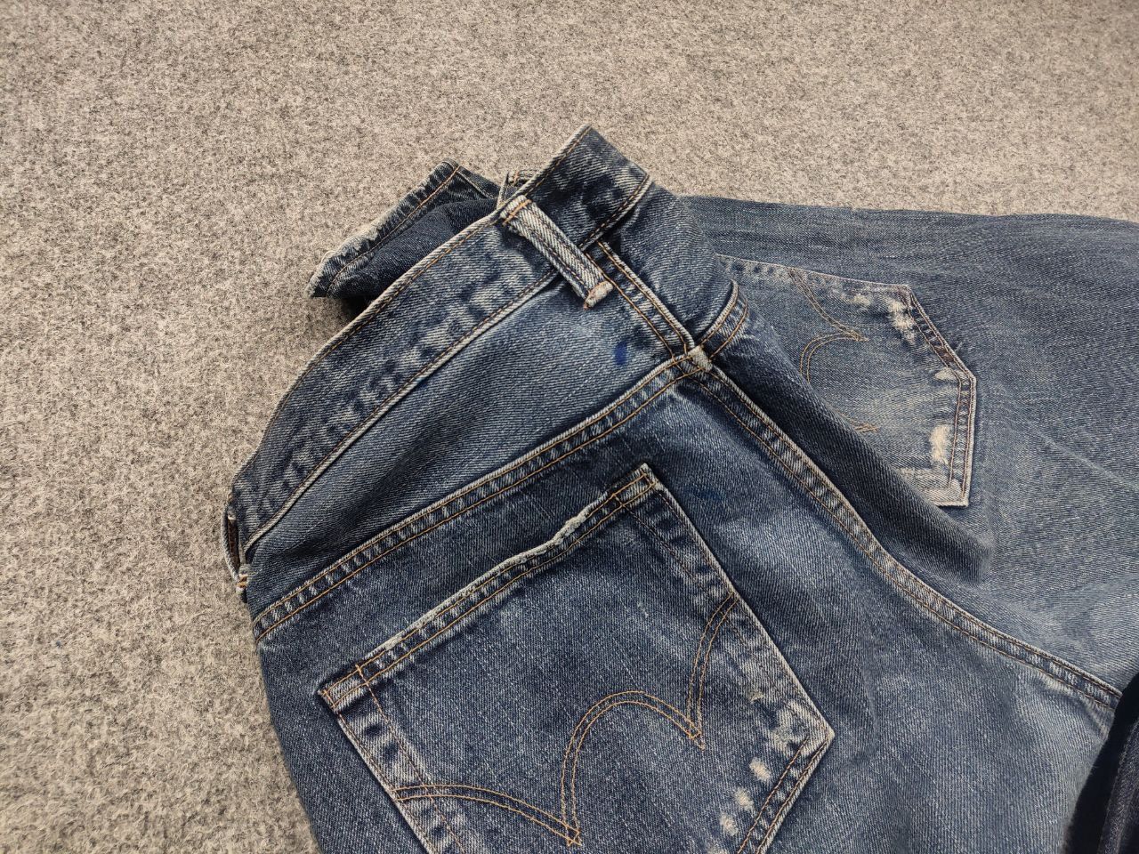 Edwin Vintage 90's Edwin Japan Selvedge paint denim Jeans Ed33m Size US 33 - 21 Thumbnail