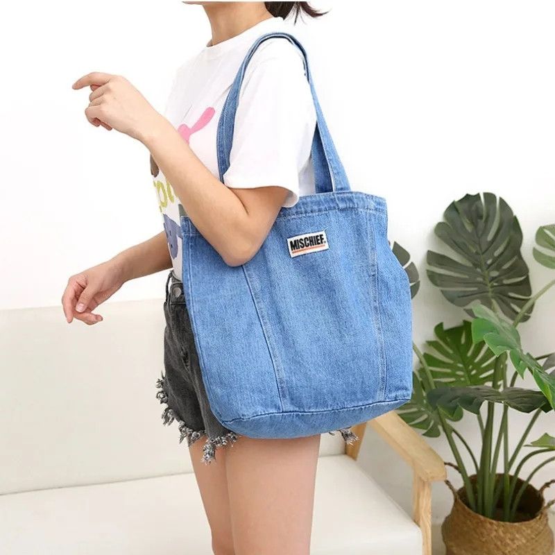 Japanese Brand Fashion denim tote bag shoulder bag Size ONE SIZE - 2 Thumbnail