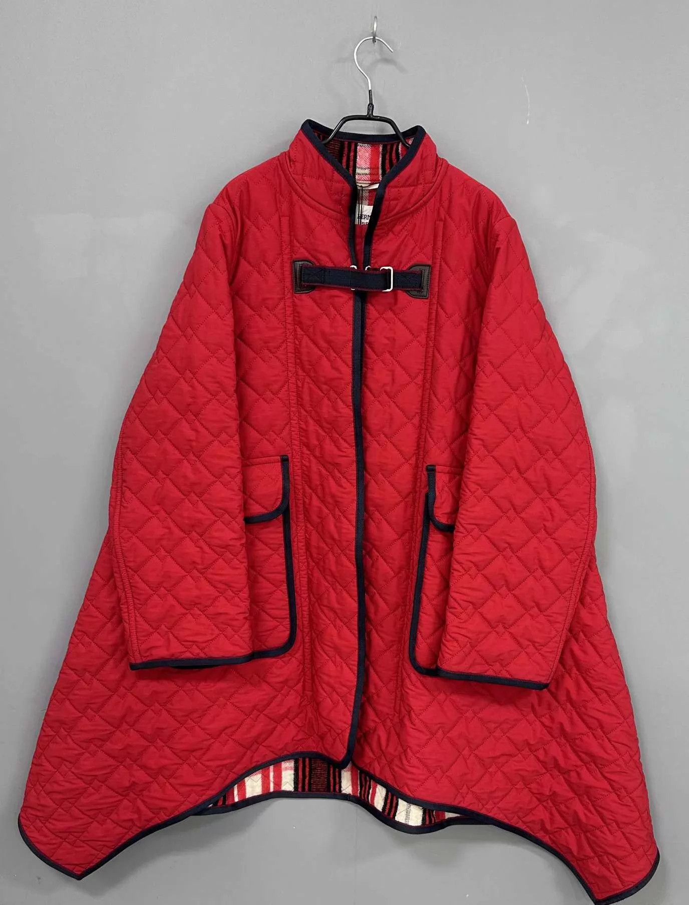 Hermes Hermès Red Quilted Irregular Hem Cotton Coat 38 Size S / US 4 / IT 40 - 1 Thumbnail