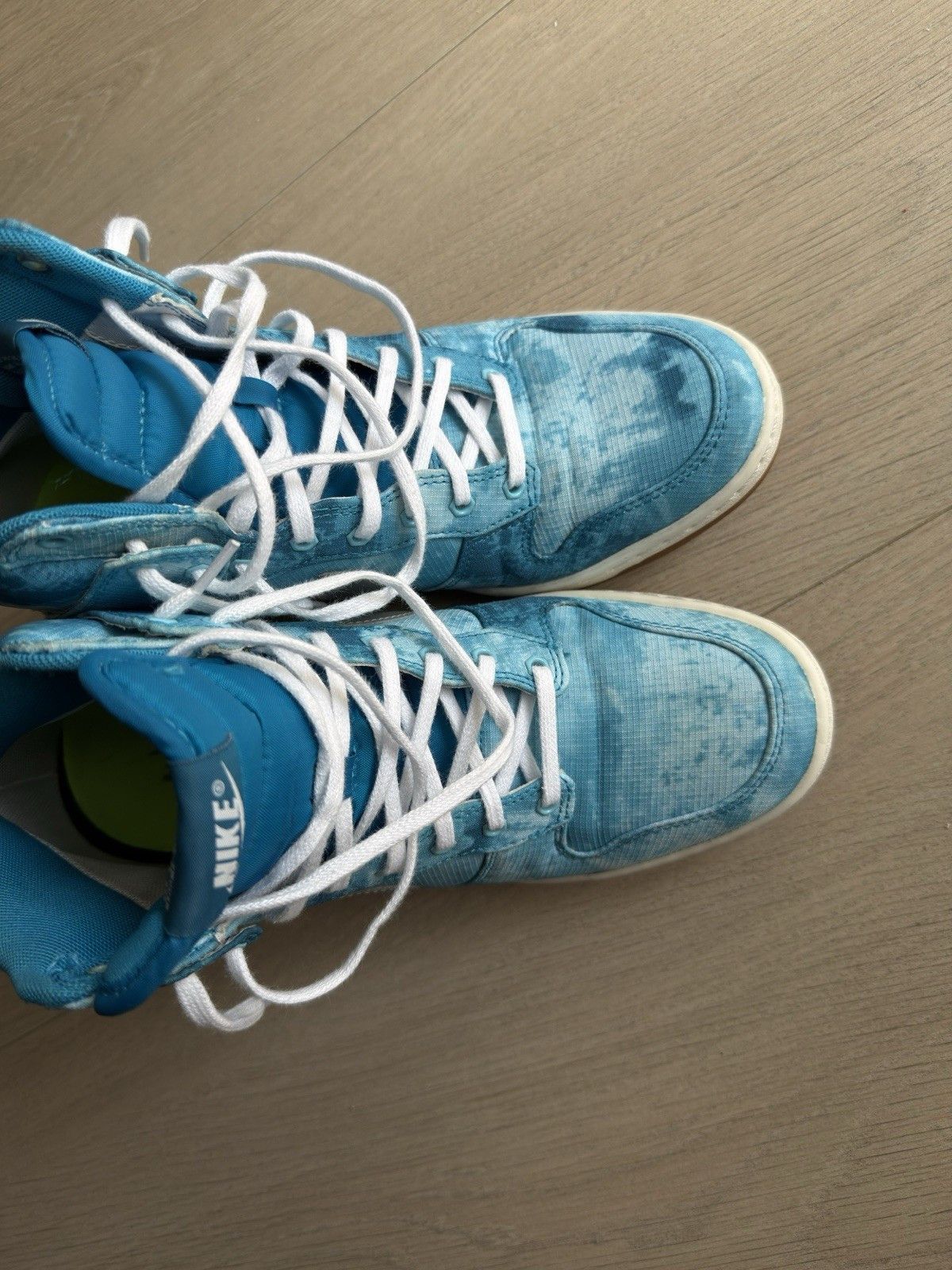 Nike vintage Nike Dunk Sky Print High Blue Water Print Sneaker Size US 7.5 / IT 37.5 - 8 Thumbnail