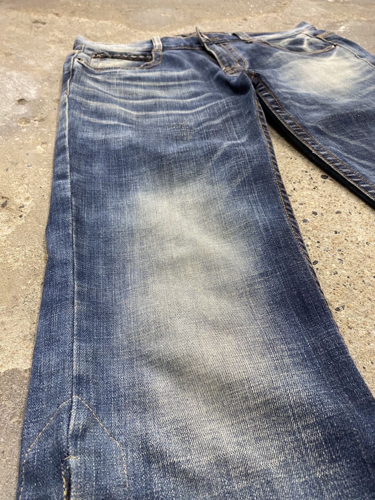 Japanese Brand Cloud72 side laced jeans wash Size US 32 / EU 48 - 7 Thumbnail