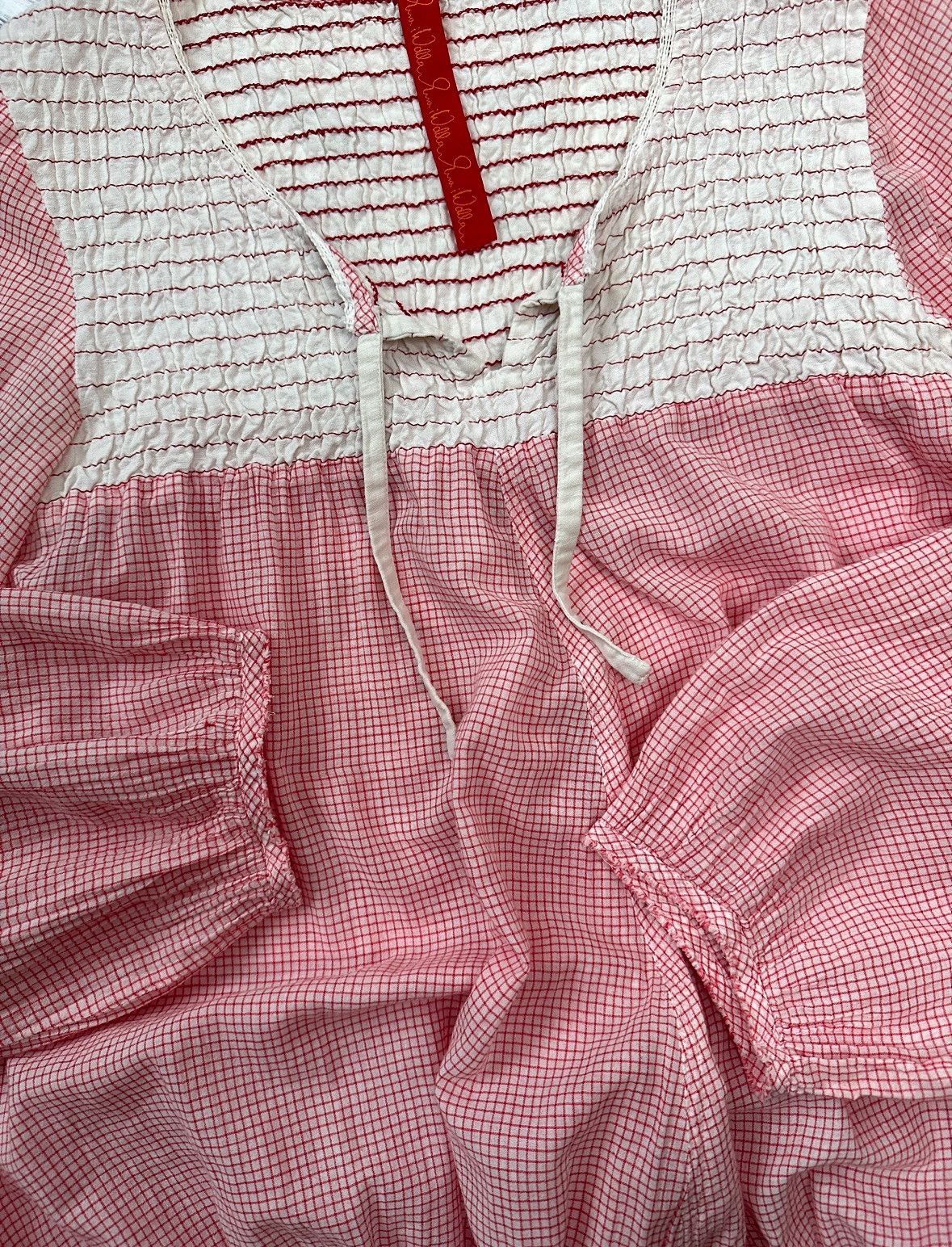 Other Ewa i Walla Pink Check Blouse Long Sleeve Shirt size M Size M / US 6-8 / IT 42-44 - 13 Thumbnail